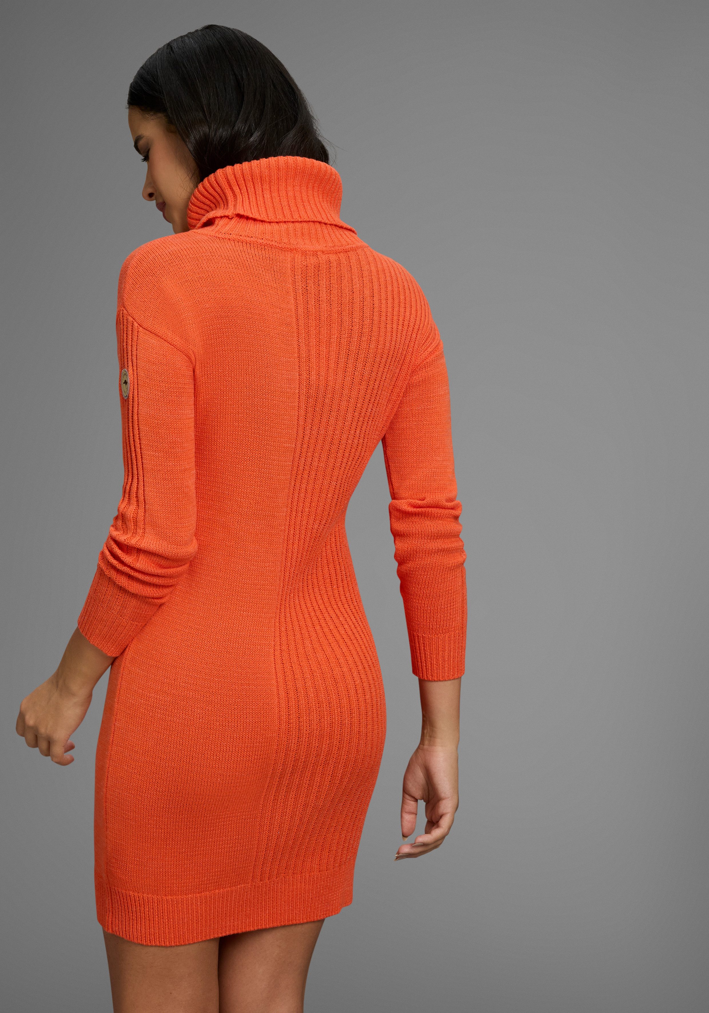 KangaROOS Strickkleid mit Rollkragen, Glattstrick & Rippstrick günstig online kaufen