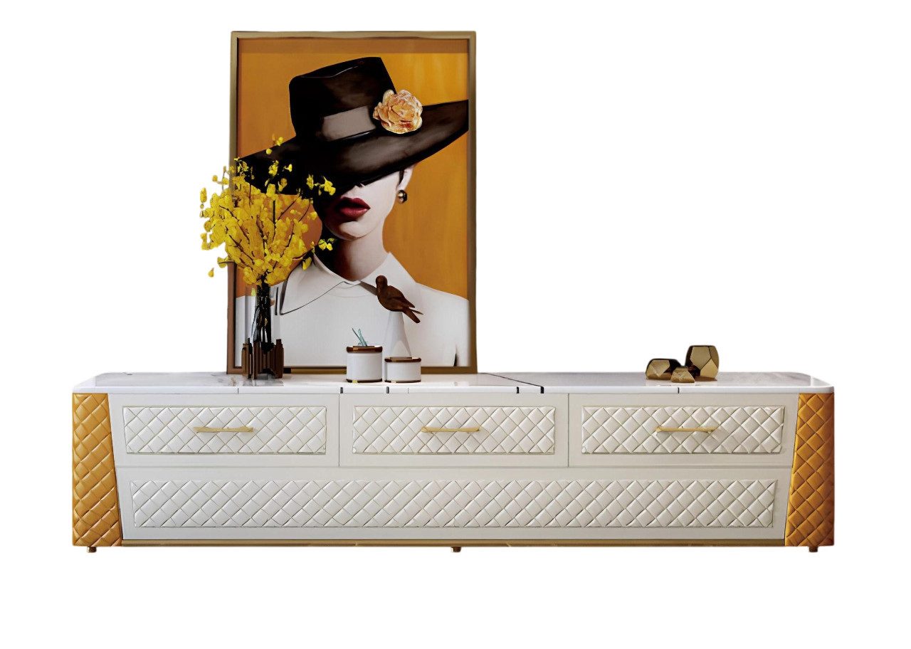 Xlmoebel Sideboard Neuer Wohnzimmertisch aus Holz mit Marmoroptik im XXL-Format. (1 St., Sideboard), Hergestellt in Europa