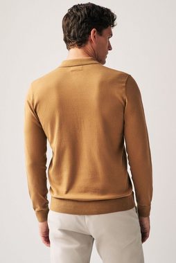 Next Polokragenpullover Langärmeliges Polo-Shirt aus Feinstrick (1-tlg)