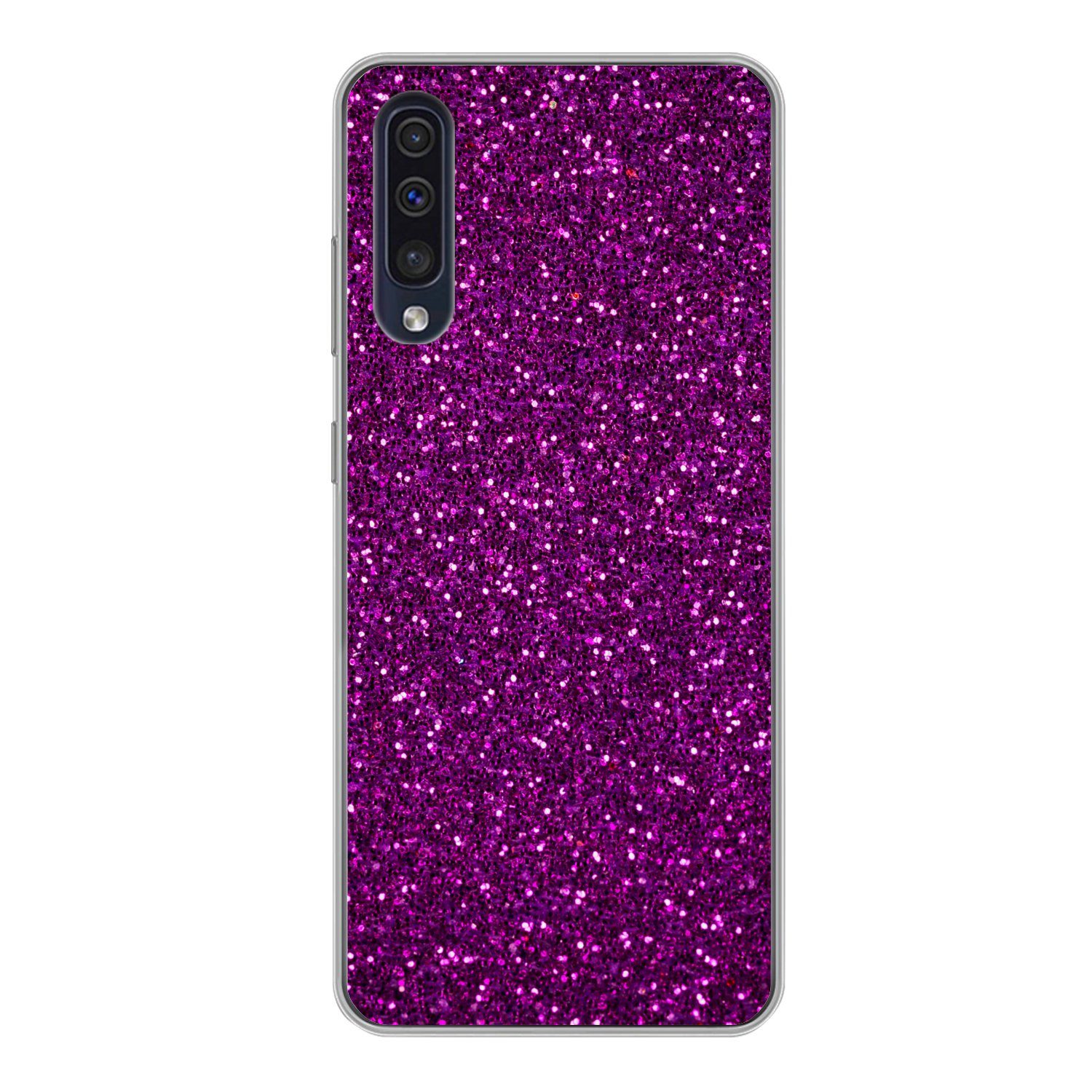 MuchoWow Handyhülle für Samsung Galaxy A50 Lila - Rosa - Muster - Abstrakt, Smartphone-Bumper, Print, Handy Schutzhülle Dünn