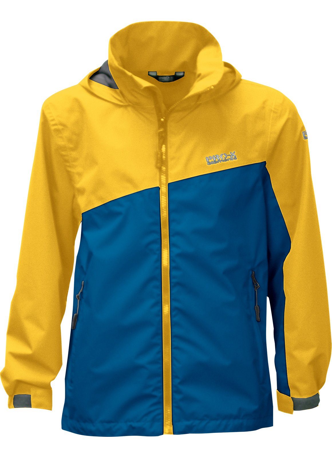 TANIS Wasserdicht ELEMENTS Solar/Blue Regenjacke Saphir-Gelb PRO-X