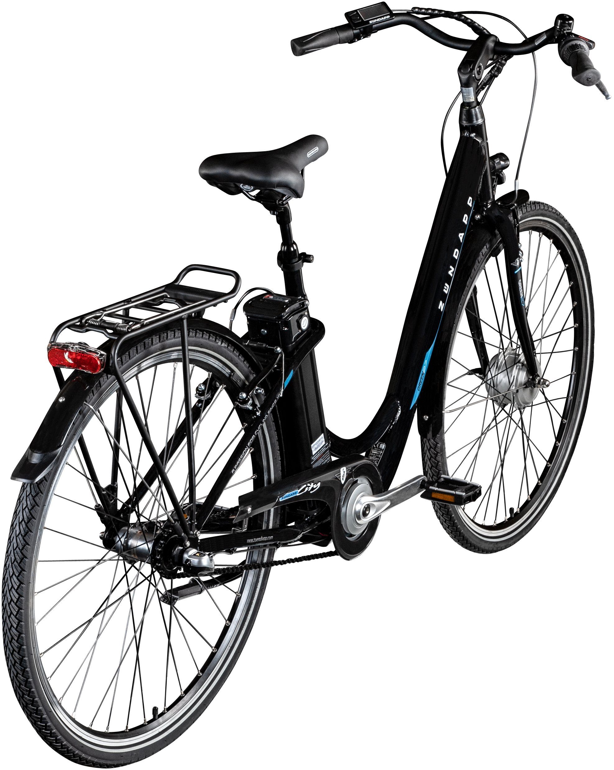 Zündapp E-Bike Cityrad Green 2.7, 3 Gang Shimano Nexus Schaltwerk, Nabenschaltung, Frontmotor, 531,6 Wh, Pedelec, Elektrofahrrad für Damen u. Herren