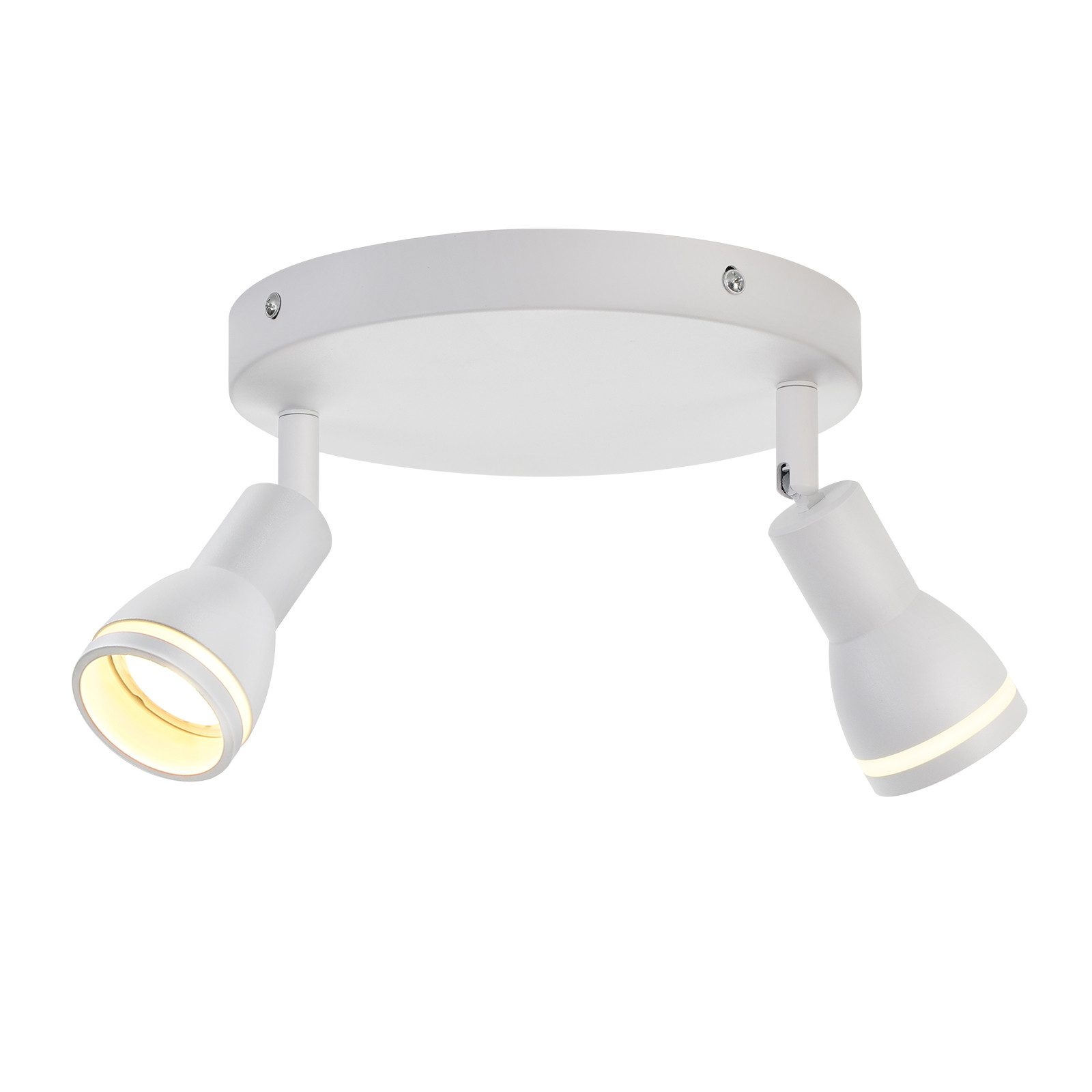 ZMH Deckenstrahler 2-Flammig Deckenlampe Metall GU10 für Küche Büro Wohnzimmer, Einstellbar, ohne Leuchtmittel, Schwenkbar 355° Modern Wandstrahler
