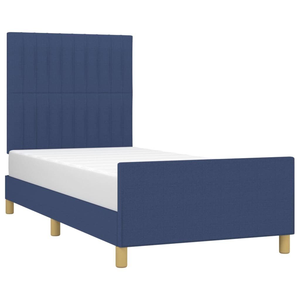 vidaXL Bett Bettgestell ohne Matratze Blau günstig online kaufen