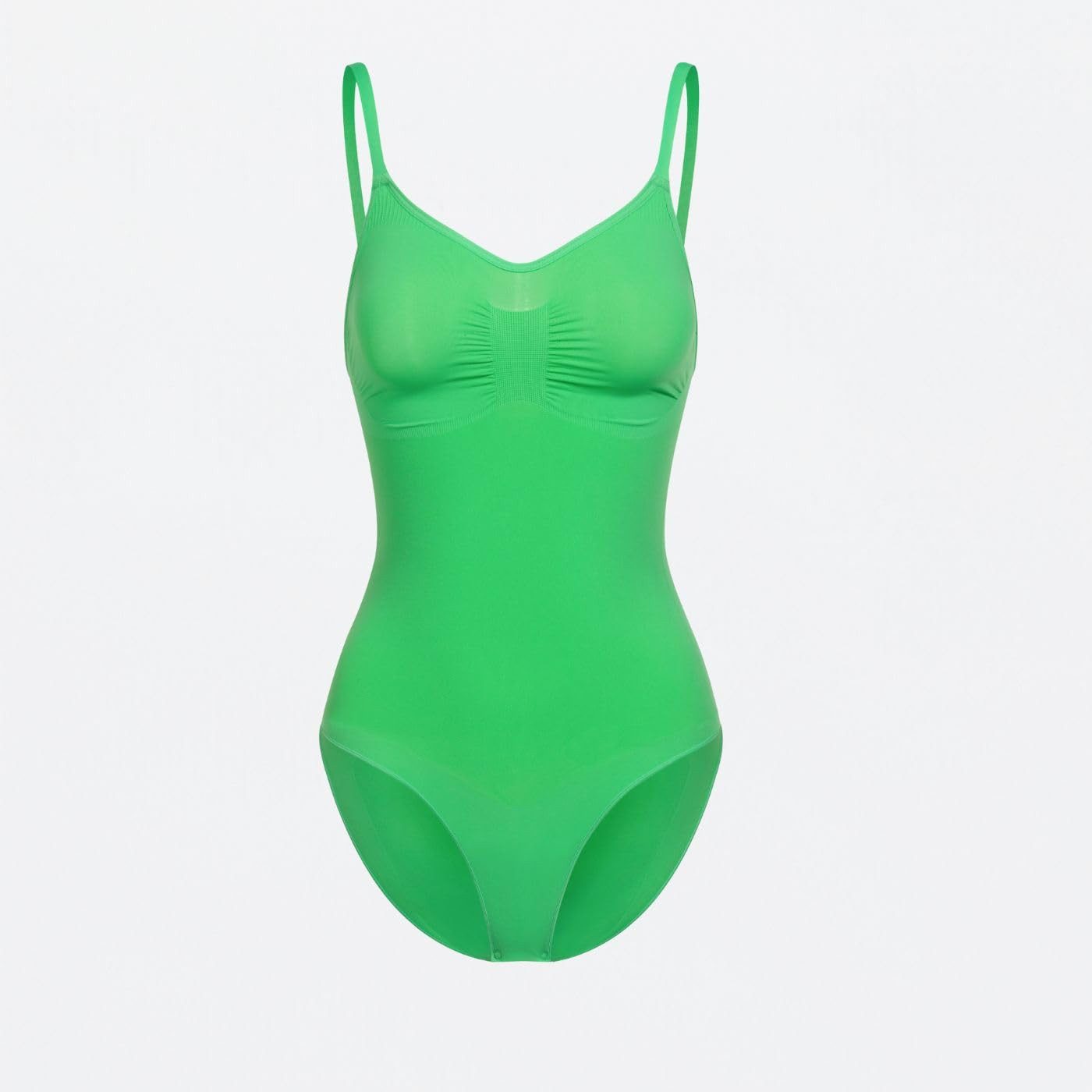 cfab (creamy fabrics) Miederbody Bodysuit Sculpting Shapewear mit Slip-Poison Green-XL (1-tlg) Figurformend