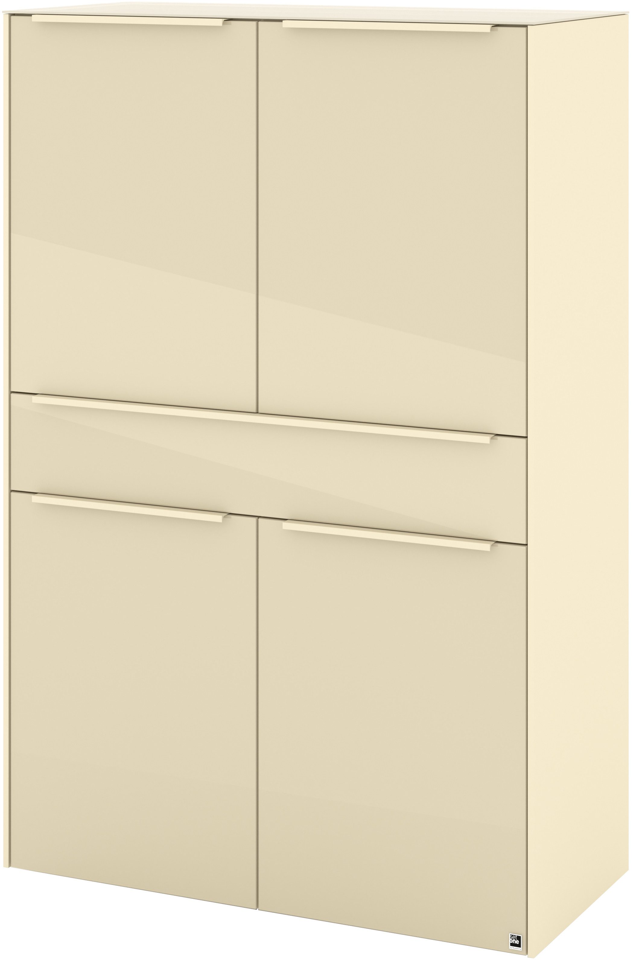 set one by Musterring Highboard Reno (1 St), Mit Gleitern und in verschiedenen Farben erhältlich