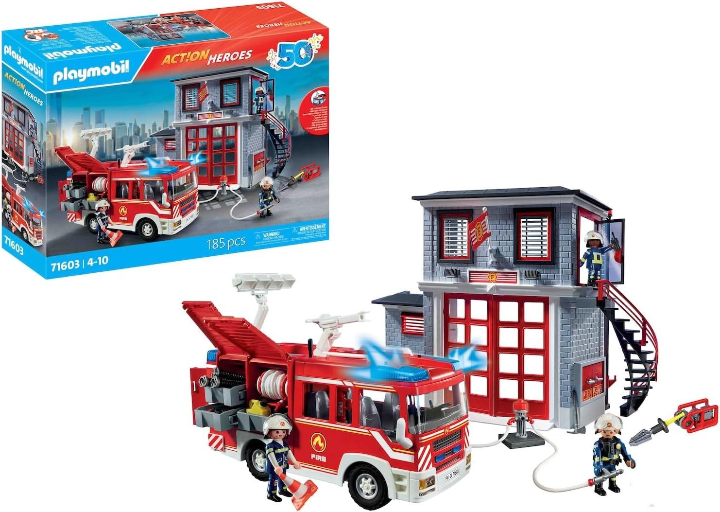 Playmobil® Konstruktions-Spielset, Bausteine, Baukasten, Feuerwehr Spielbau günstig online kaufen