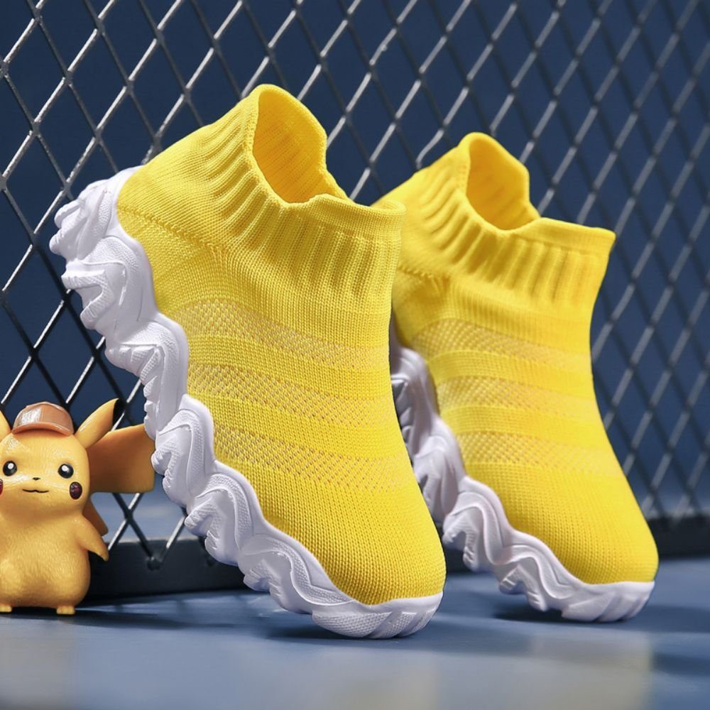 elastischem und Material Gelb Socken Mesh ultraleichter) On HUSKSWARE (Slip Sneaker Schuhe aus