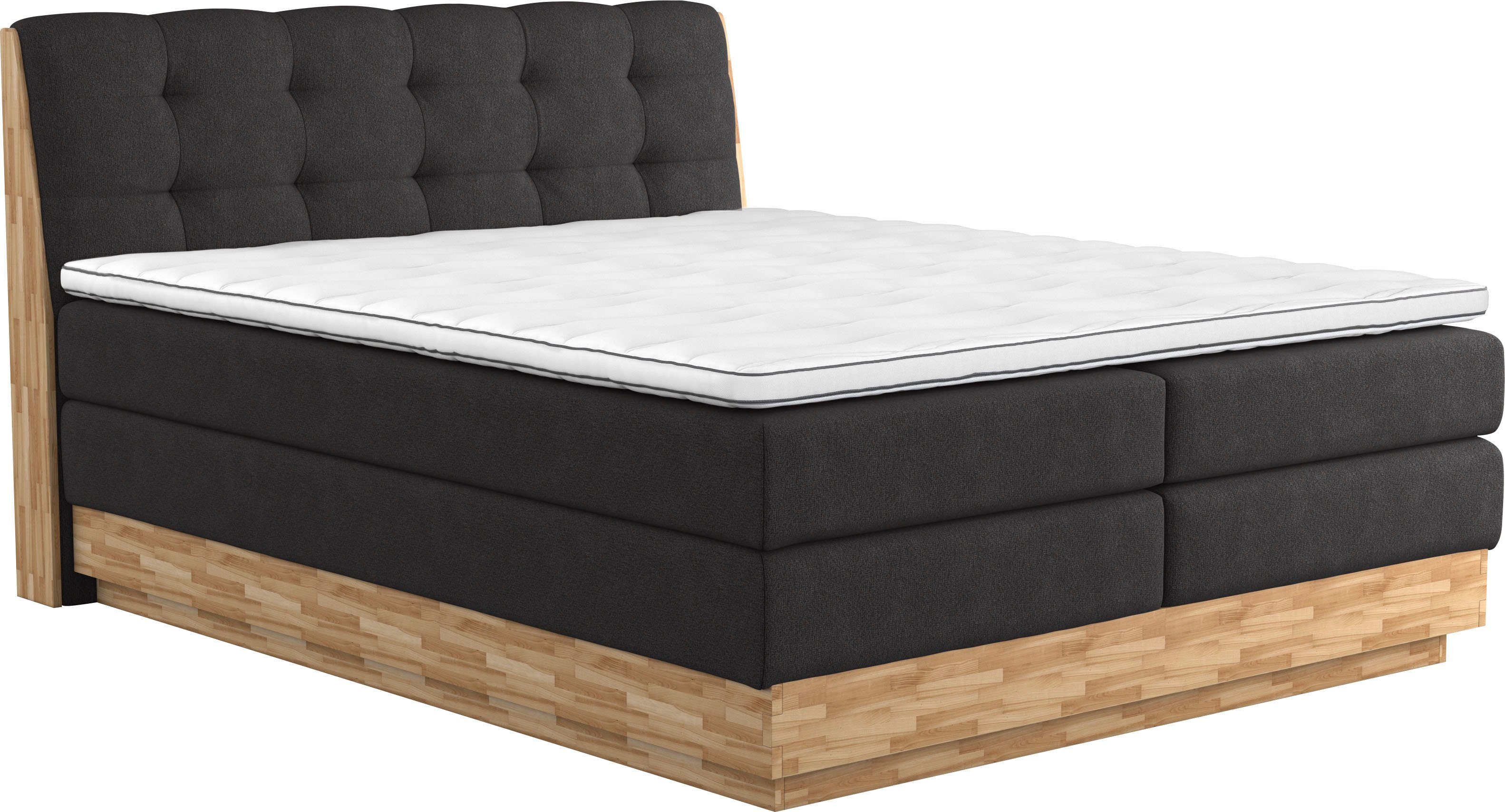 Home affaire Boxspringbett "Naome" Boxspringbett, Inklusive Topper günstig online kaufen