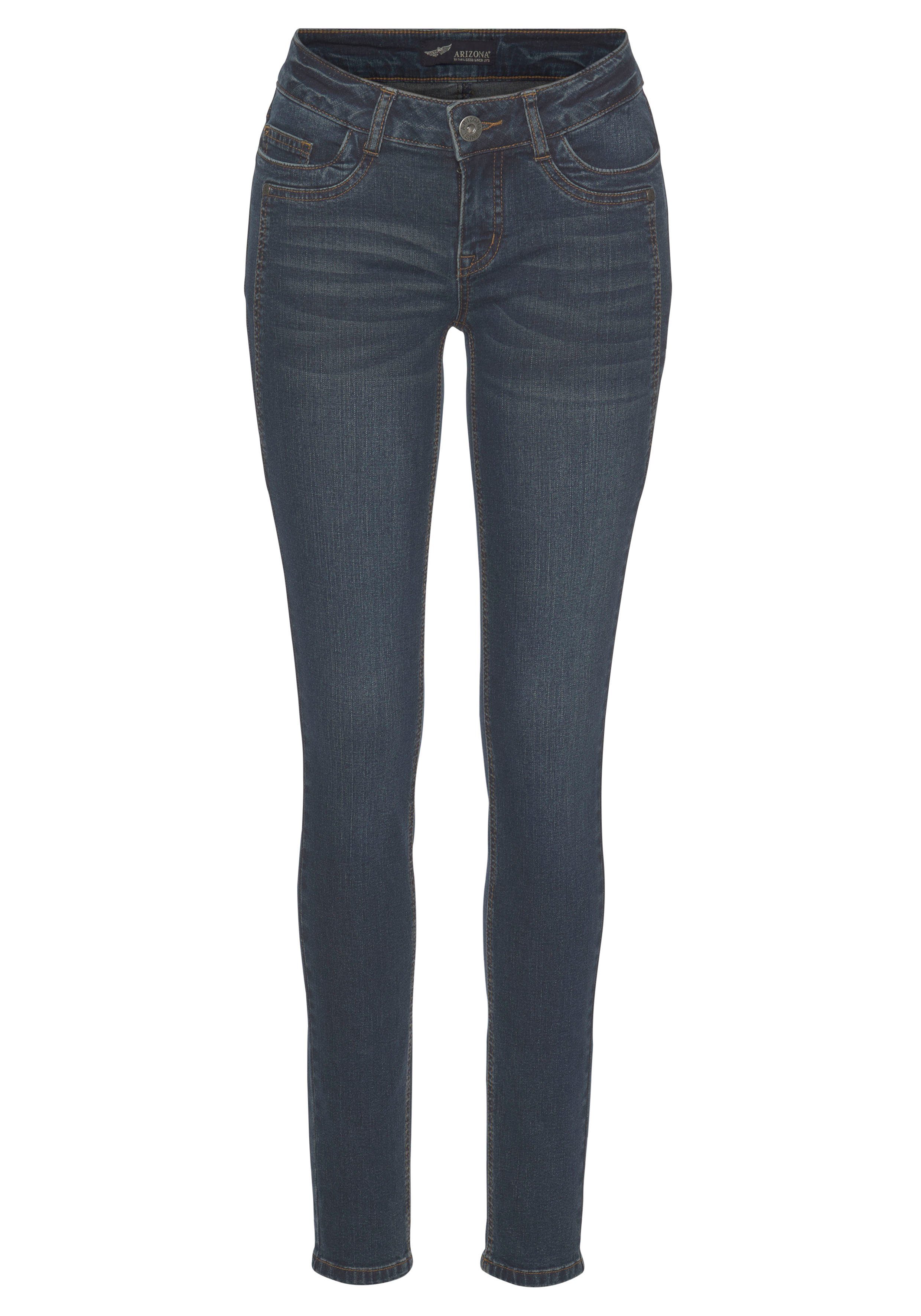 Arizona 5-Pocket-Jeans mit Keileinsätzen extra-enger Beinschnitt, niedrige Leibhöhe – Bild 4 von 5