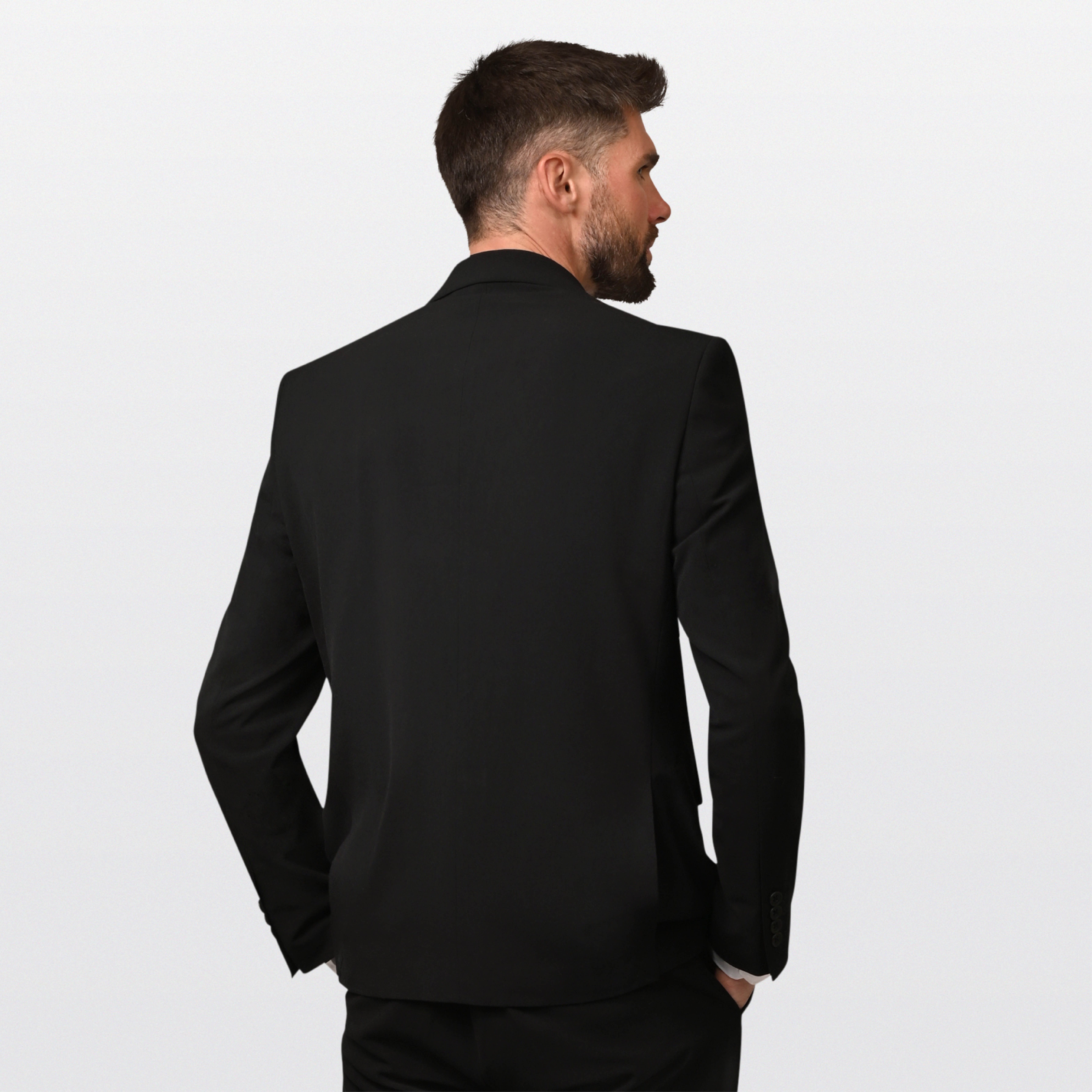 Hirschthal Anzugsakko Herren 2-Knopf Business Sakko Regular-Fit in klassischem Design, mit Kleidersack