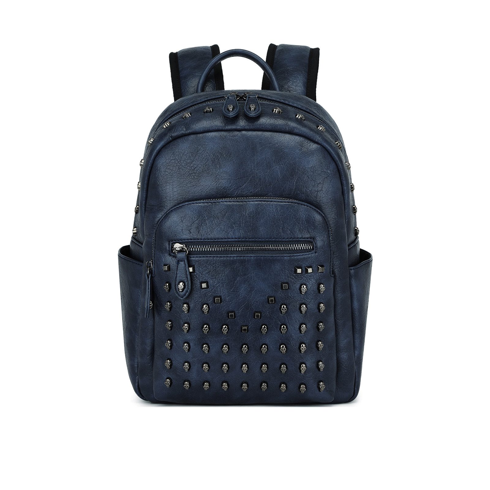 Miss Lulu Rucksack Damen Klein Cityrucksack aus PU mit Nieten