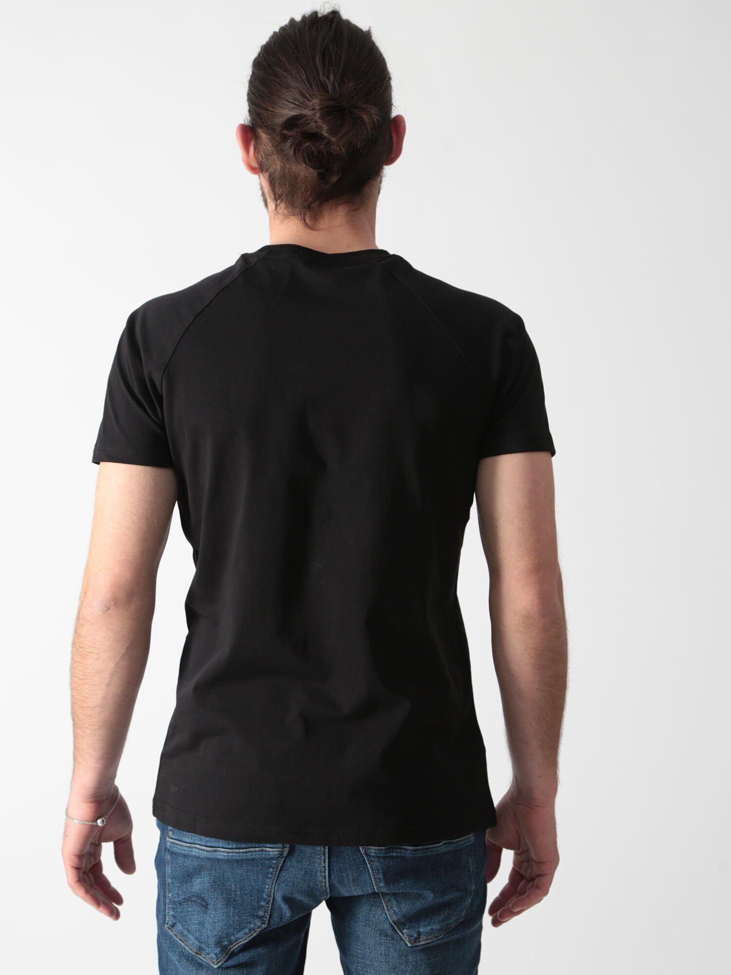Black T-Shirt Miracle Logo of Denim mit