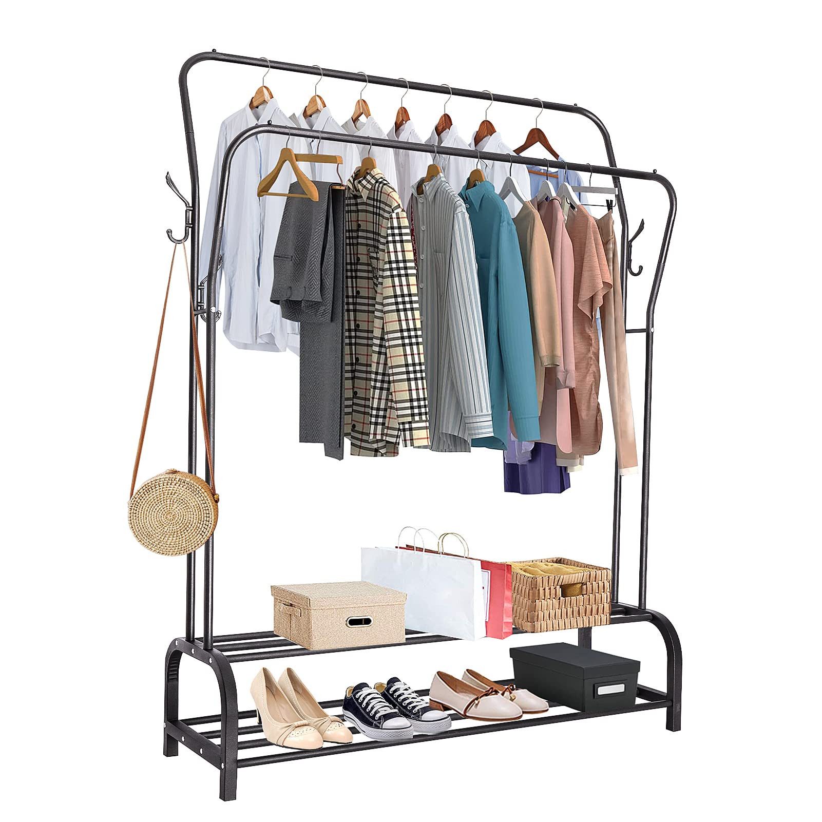 Youyijia Kleiderbügel Freestanding Double Rods, Hanger, 146 x 37 x 110 cm – Bild 5 von 5