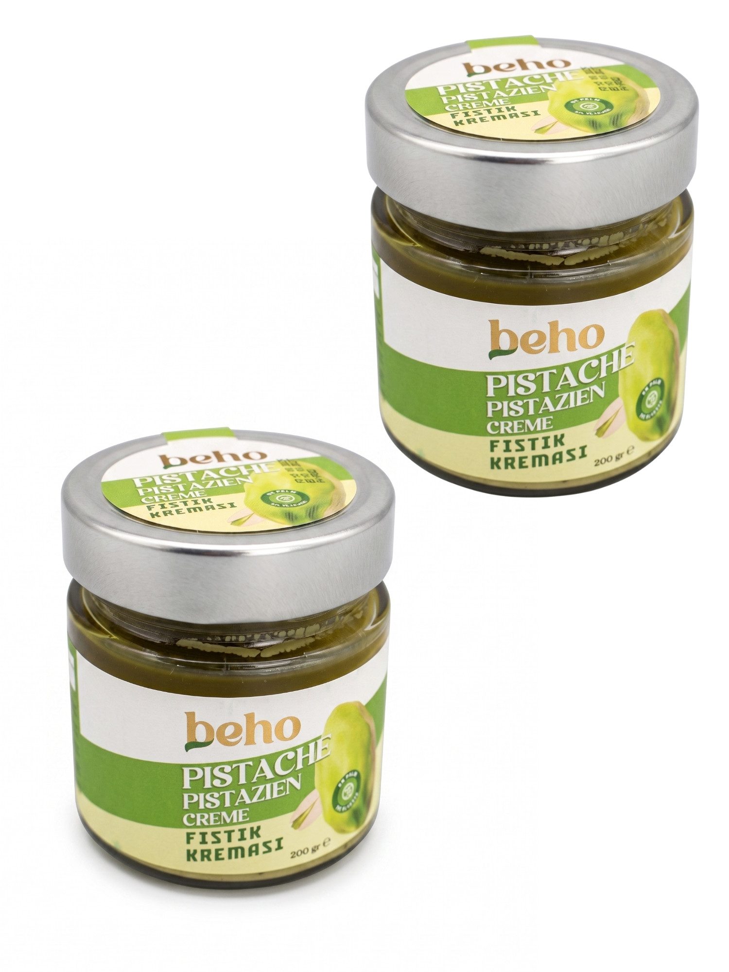 ADELSHOP Nussaufstrich Pistaziencreme 200g - Ohne Palmöl & Glucose - Premium Aufstrich, Ohne Palmöl, Ohne Glucose