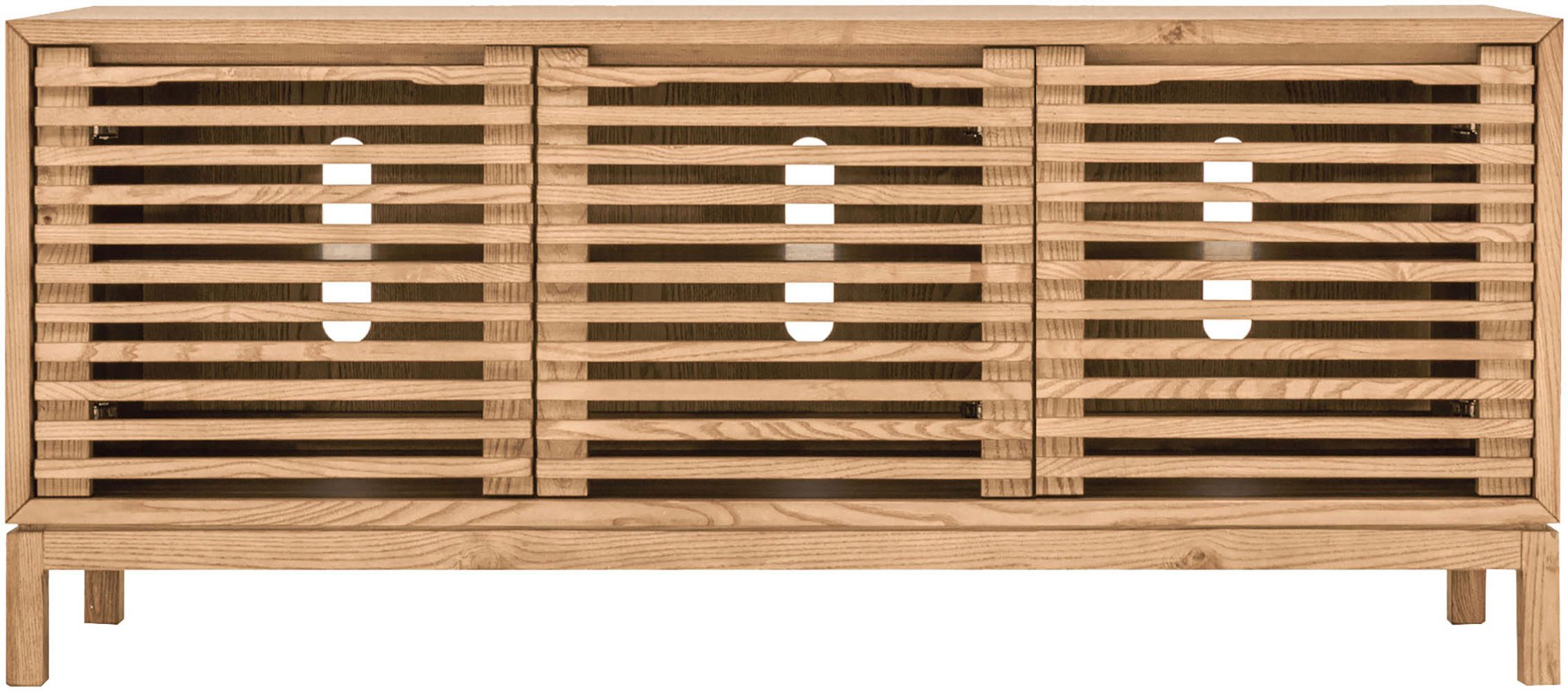 andas TV-Board Tanner 3-türige Medienkonsole aus Eschenholz (1 St)