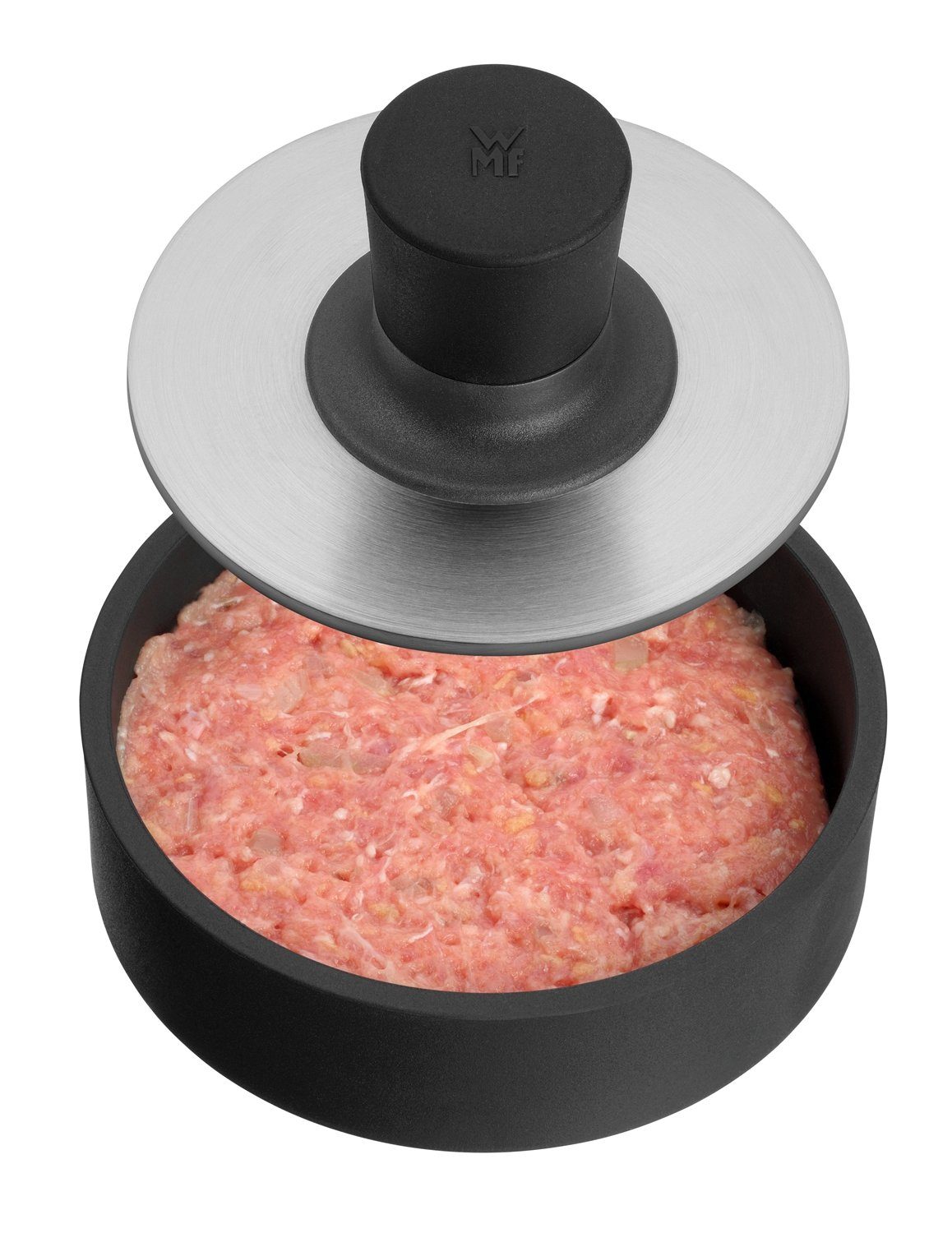 WMF Burgerpresse BEEF, Ø 12,5 cm, für eine Pattiegröße von 11,5 cm, Cromargan Edelstahl 18/10, Kunststoff, Spülmaschinengeeignet