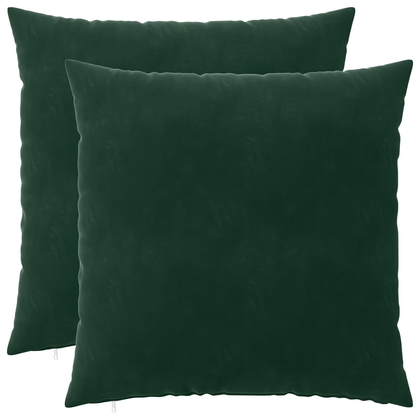 vidaXL Kissenbezug Kissenbezug 2 pcs HEERLEN Dunkelgrün 80 x 80 cm Samt, (2 Stück)