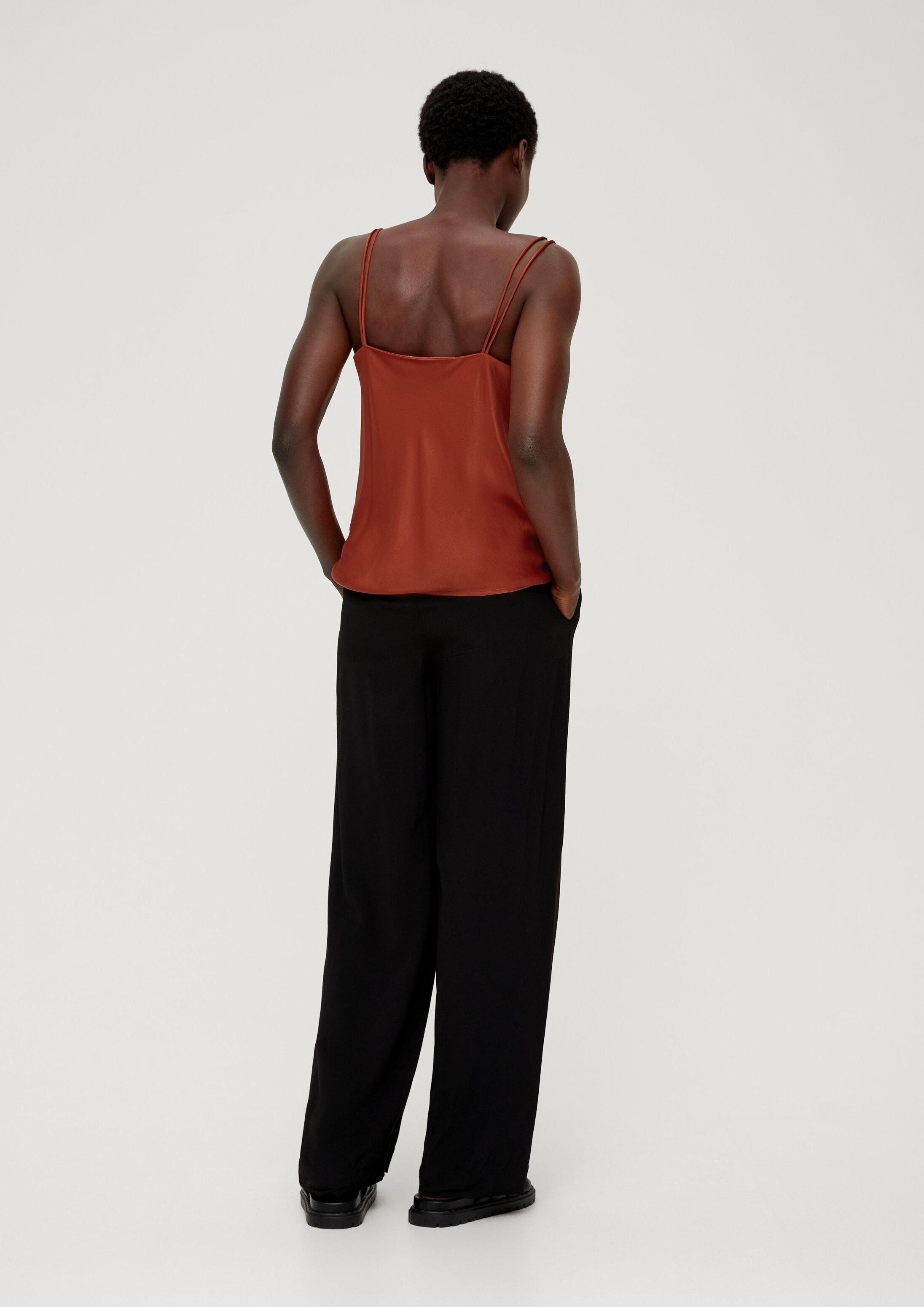 s.Oliver Blusentop Bluse Satin-Top aus Viskose