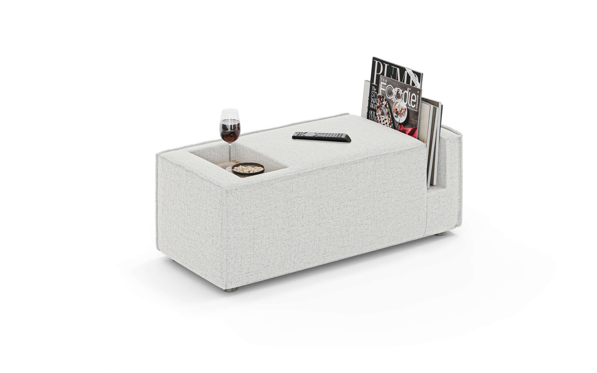 OTTO home Sofaelement HAILY Tisch für das Modulsofa, Maße B/T/H: 45/100/37 cm, als Modul oder separat verwendbar, mit Steckfach und Ablagefläche