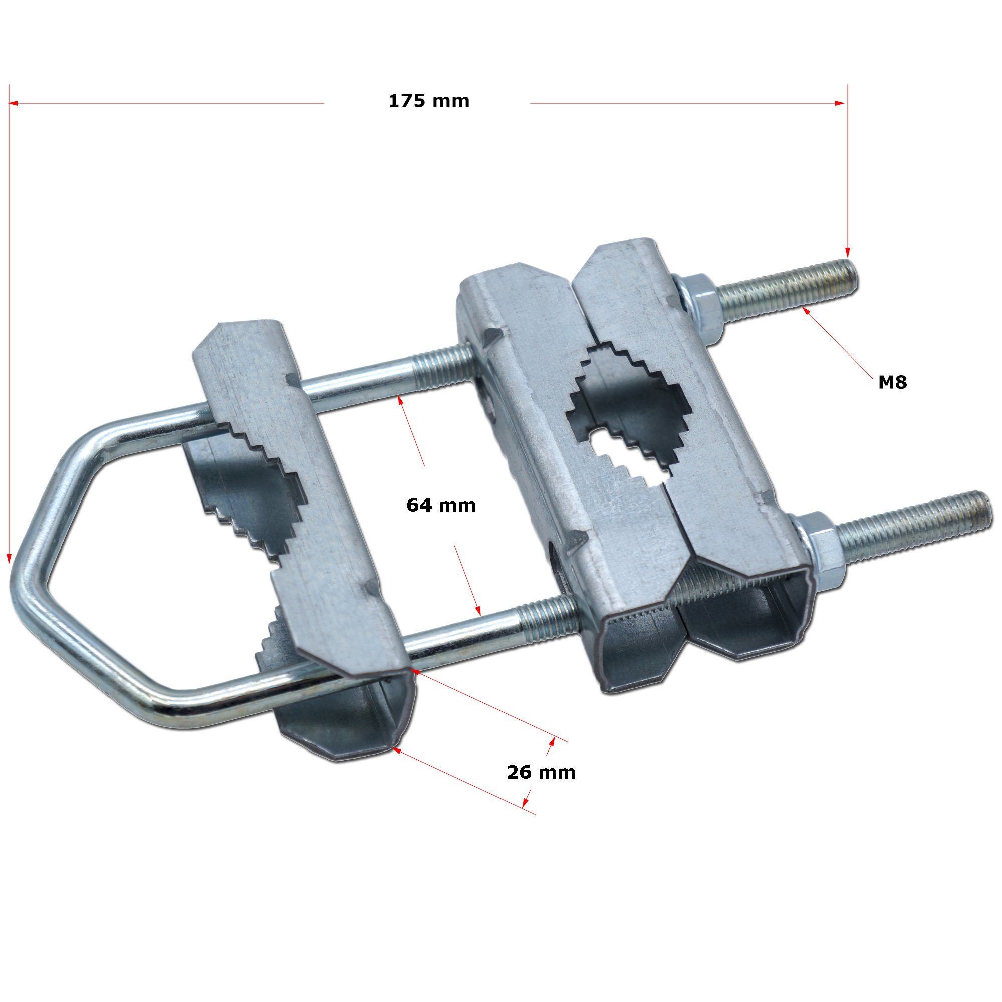 EasyMount SAT-Halterung Universal Doppel-Schelle Mastschelle 18-HQ