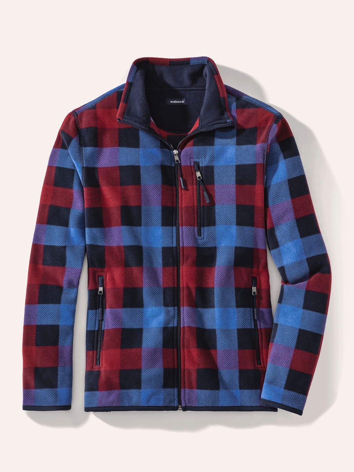 Walbusch Fleecejacke Herren Relax Fleecejacke warm 3 RV Taschen waschbar Ultraleicht Fleece, atmungsaktiv, pflegeleicht, Umlegekragen Kurzgröße