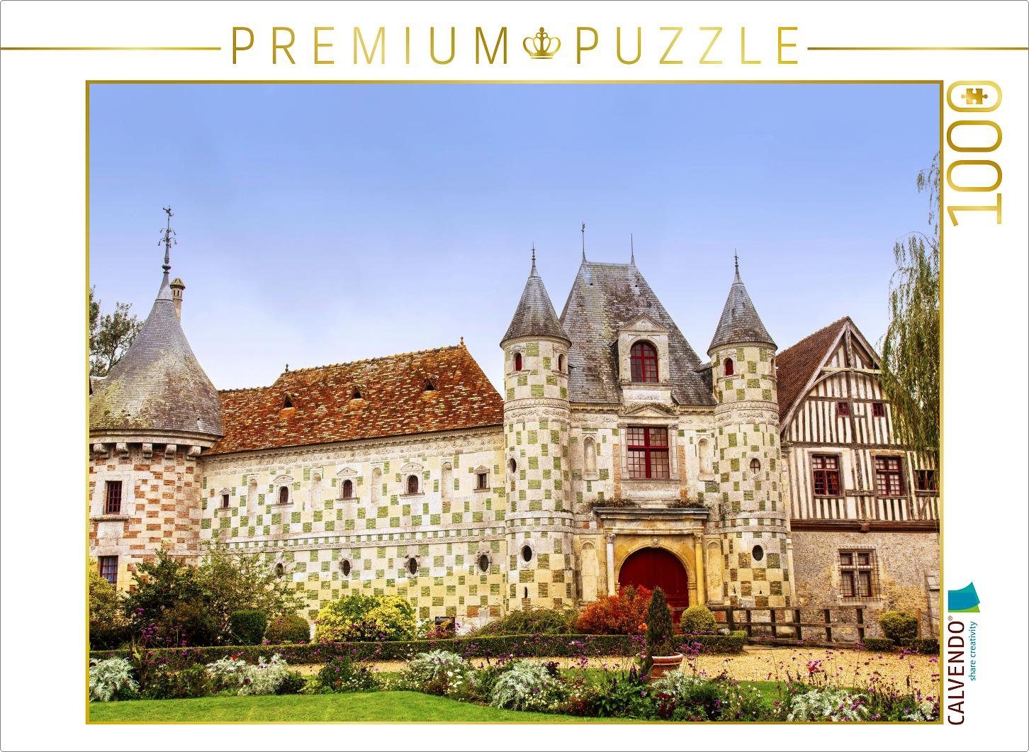 CALVENDO Puzzle CALVENDO Puzzle Das Château de Saint-Germain-de-Livet 1000 Teile Lege-Größe 64 x 48 cm Foto-Puzzle Bild von Stefan Schütter, 1000 Puzzleteile