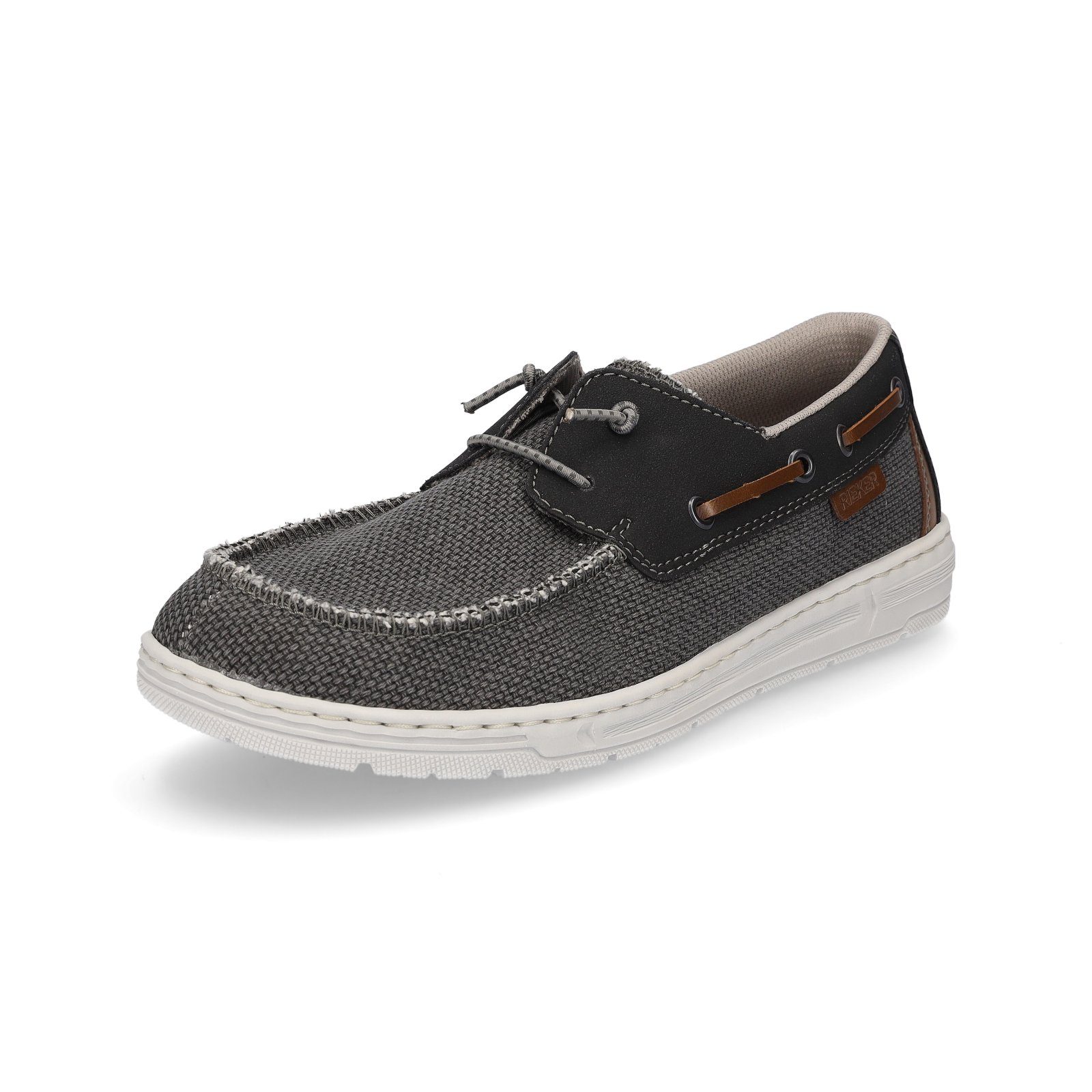 Rieker Herren Canvas Slipper schwarz Slipper
