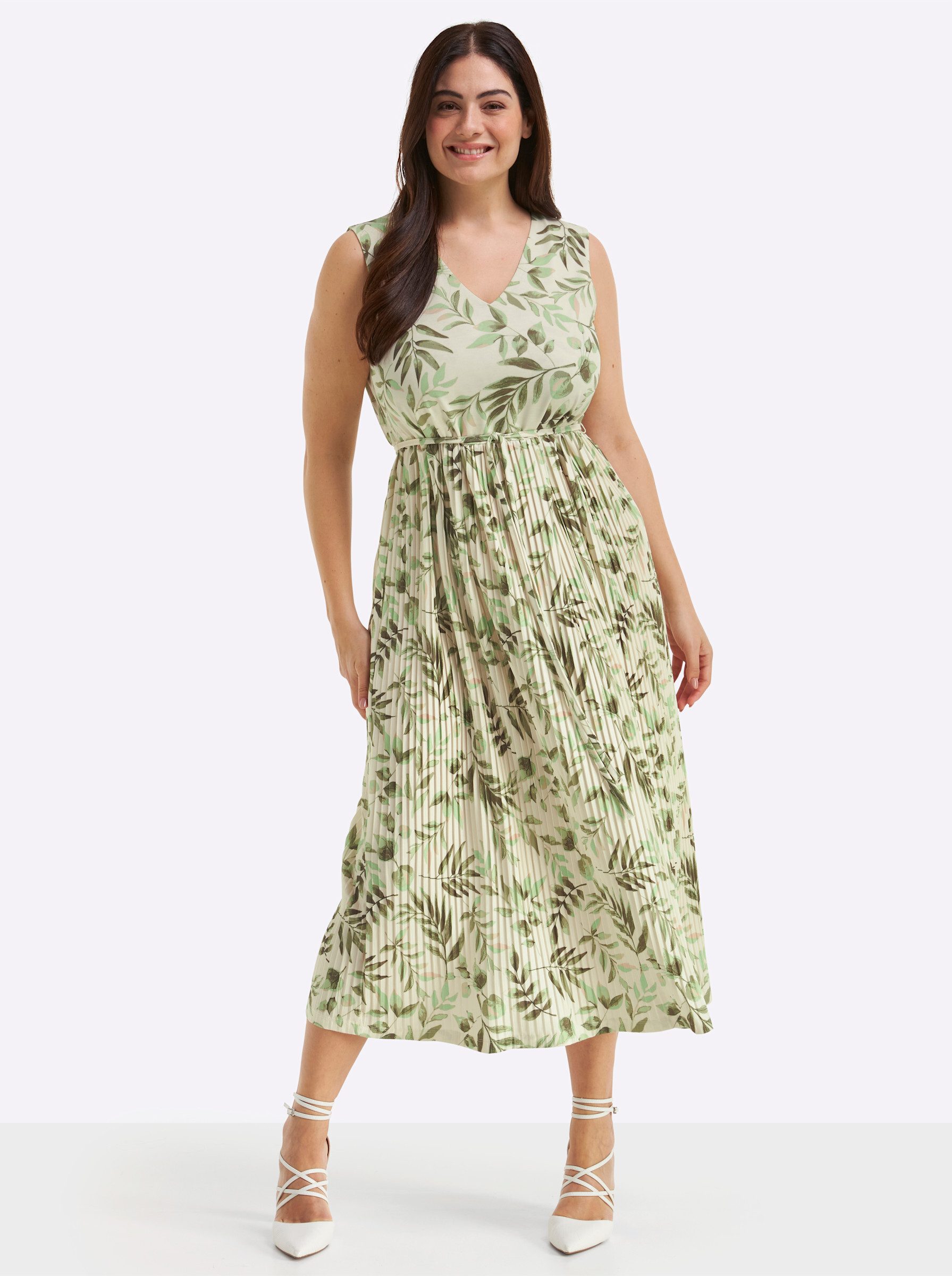 Sheego Etuikleid Jersey-Kleid Ärmellos