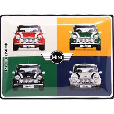 MINI Glattblech Mini Pop Art Retro Blechschild Metallschild 30x40cm, (1-St)