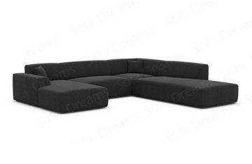 Sofa Dreams Wohnlandschaft Designer Strukturstoff Sofa Mallorca U Lounge Stoffsofa Modern, Lounge-Sofa