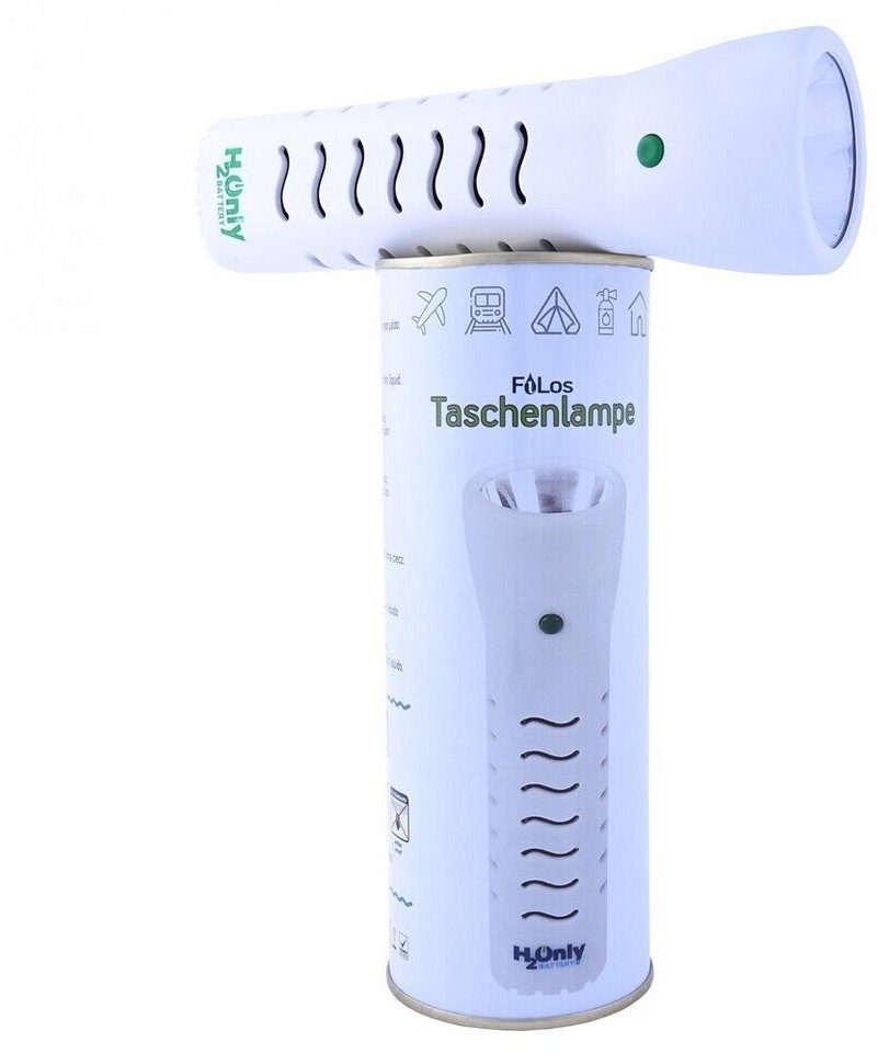 H2Only Taschenlampe, H2O Notfall & Survival Taschenlampe weiß ohne Batterien und Akkus