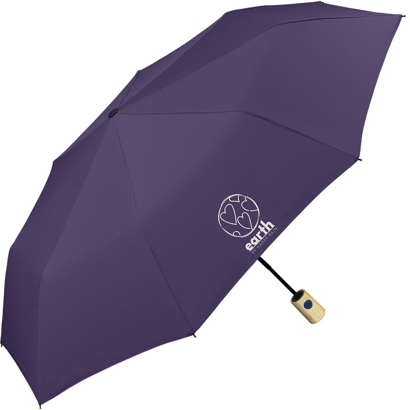tun Umwelt die violett Taschenregenschirm nachhaltiger Auf-Automatik, geschützt mit gut - Earth für RAIN HAPPY etwas Schirm