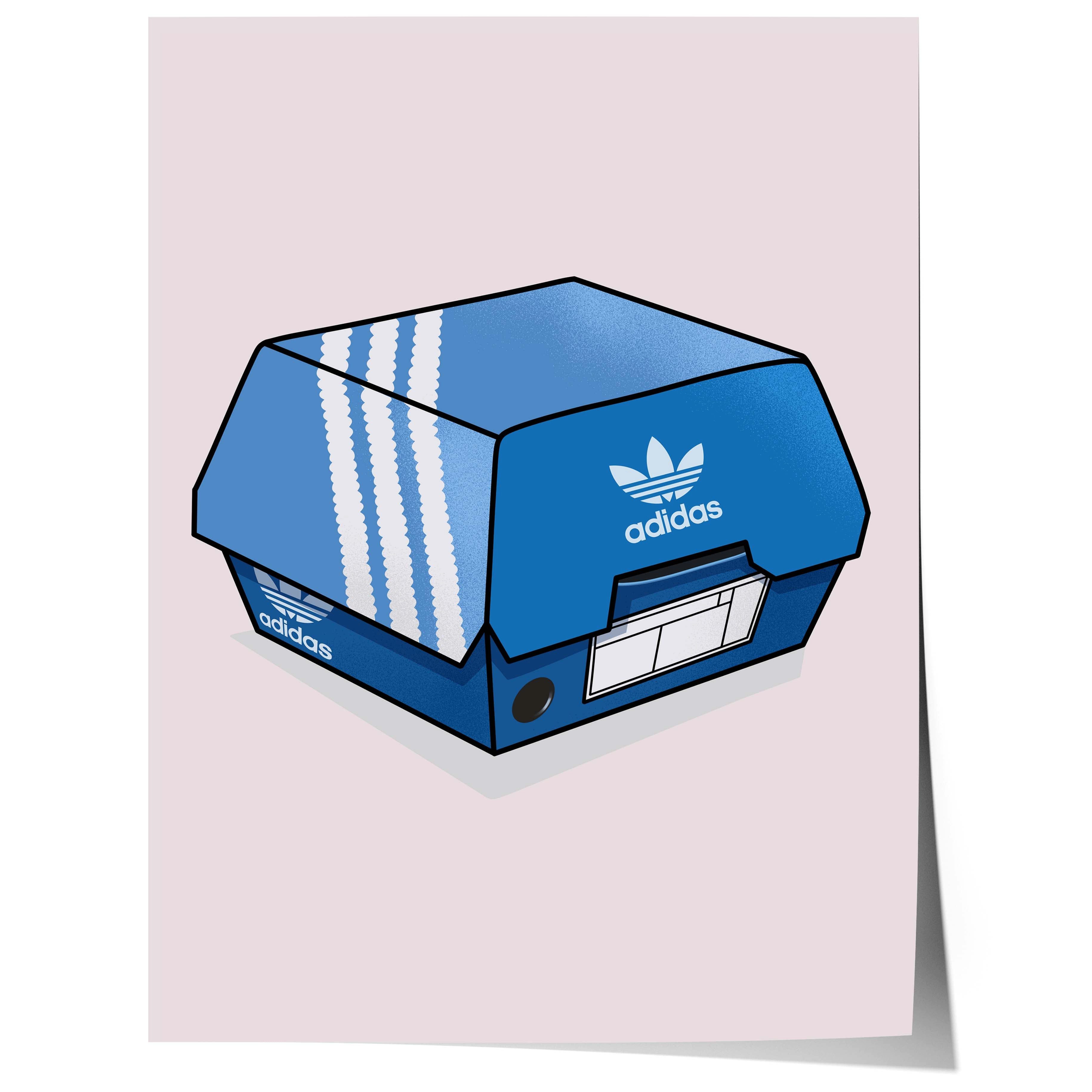 JUSTGOODMOOD Poster Sneaker Schuhkarton llustration Geschenkidee Sneaker Box Design Street, (1 St)