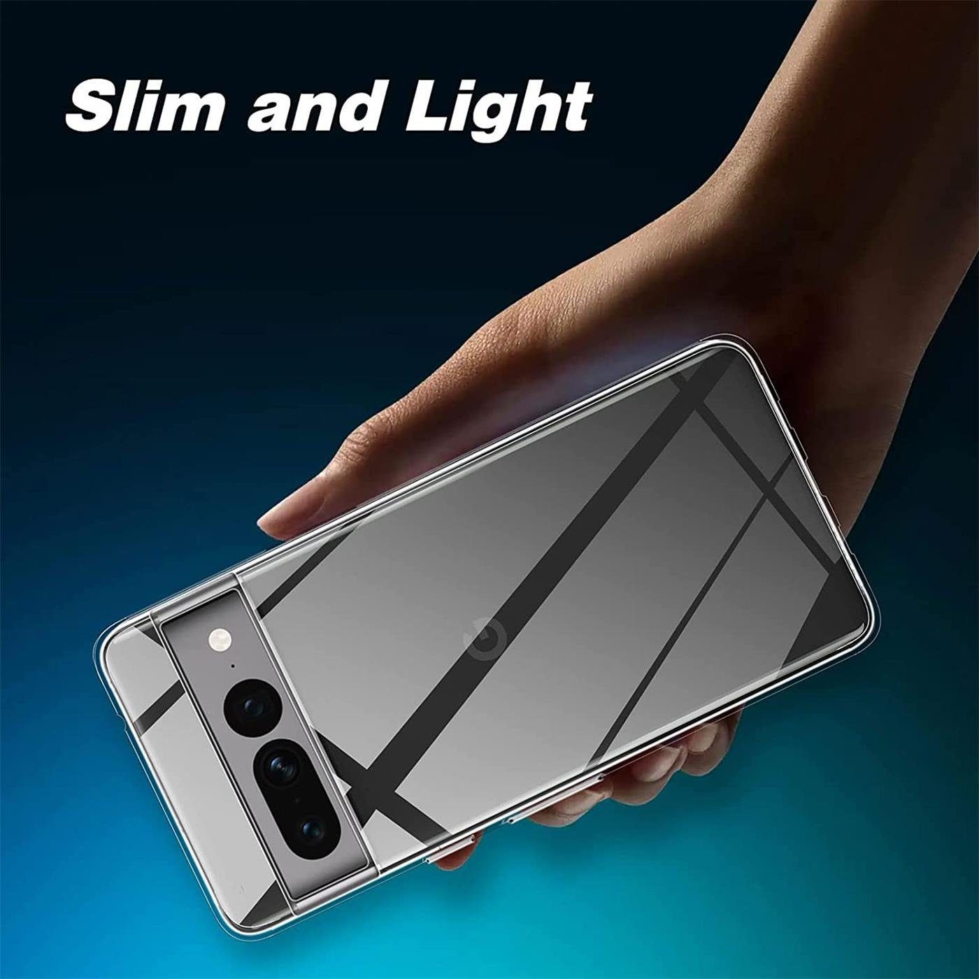 CoolGadget Handyhülle Transparent Ultra Slim Case für Google Pixel 7 Pro 6,7 Zoll, Silikon Hülle Dünne Schutzhülle für Pixel 7 Pro Hülle