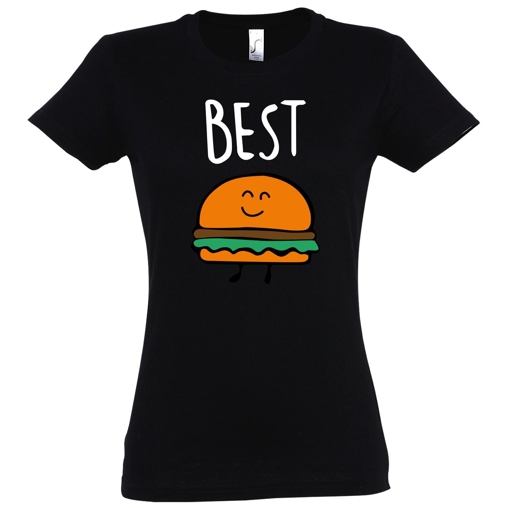 T-Shirt Burger & Pommes Best Friends Damen T-Shirt