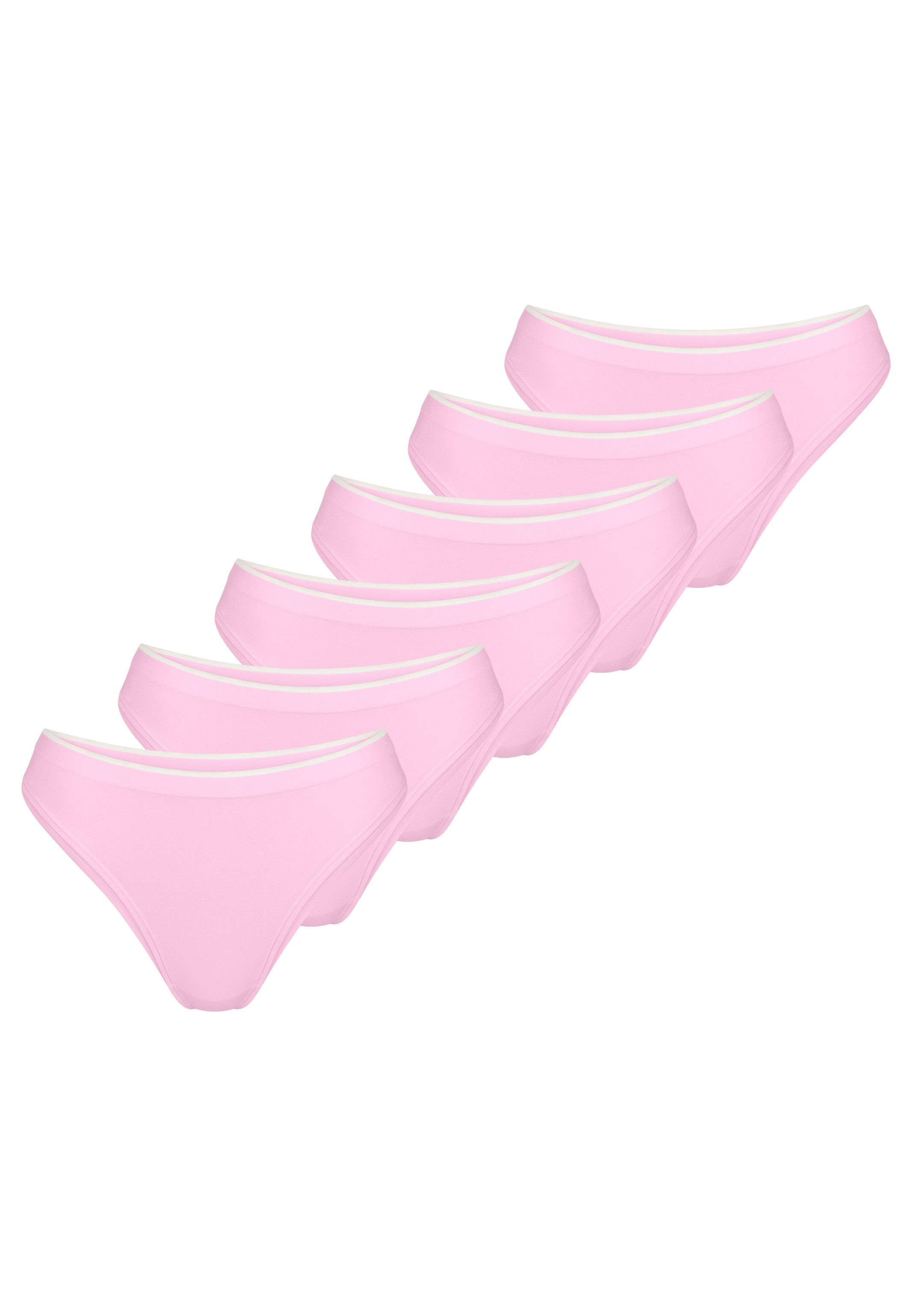 sloggi Bikinislip 6er Pack GO Sense (Spar-Set, 6-St) Slip - Nahtlos - High leg Slip im modernen puristischen Design