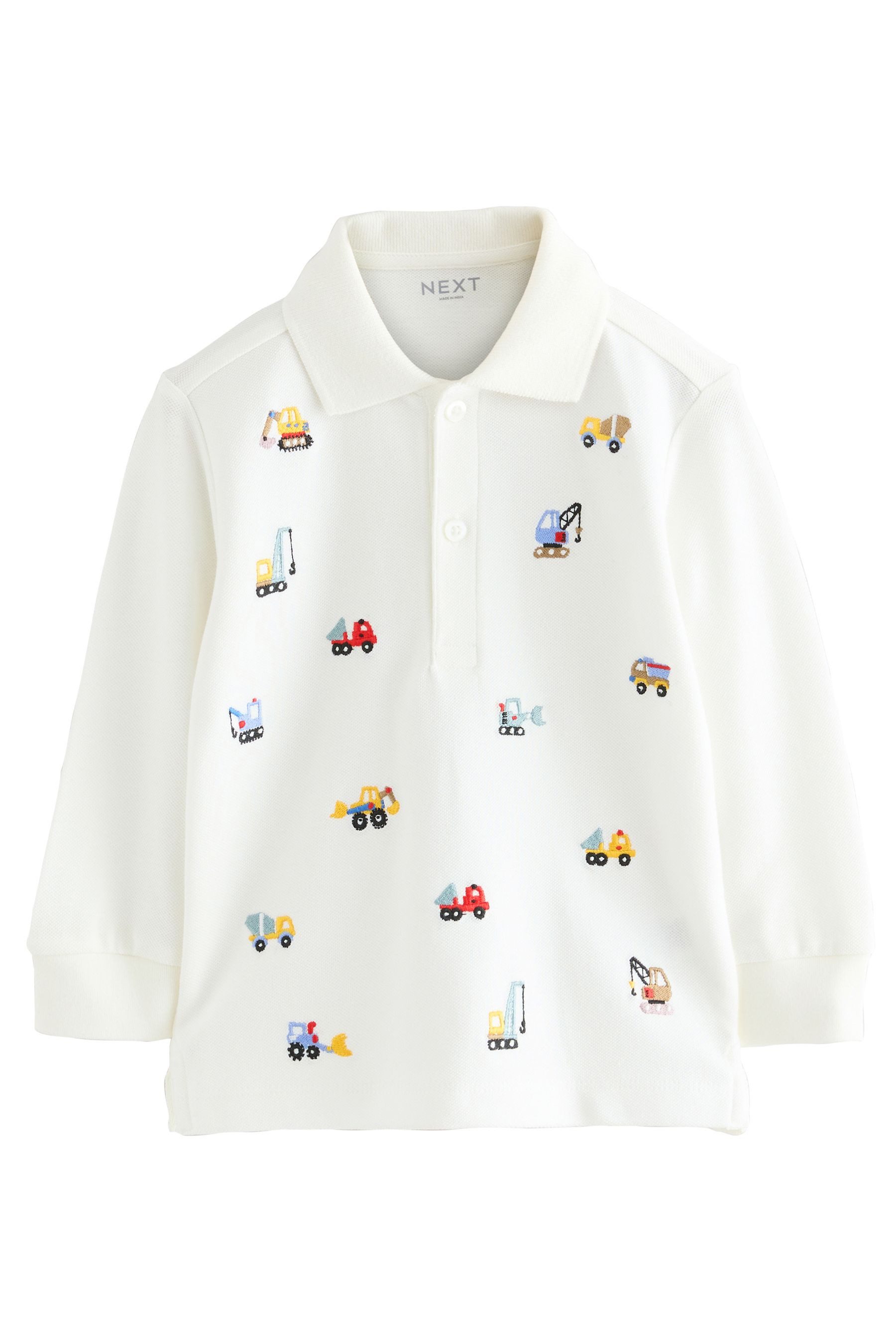 Next Langarm-Poloshirt Langarm-Poloshirt mit durchgehender Stickerei günstig online kaufen