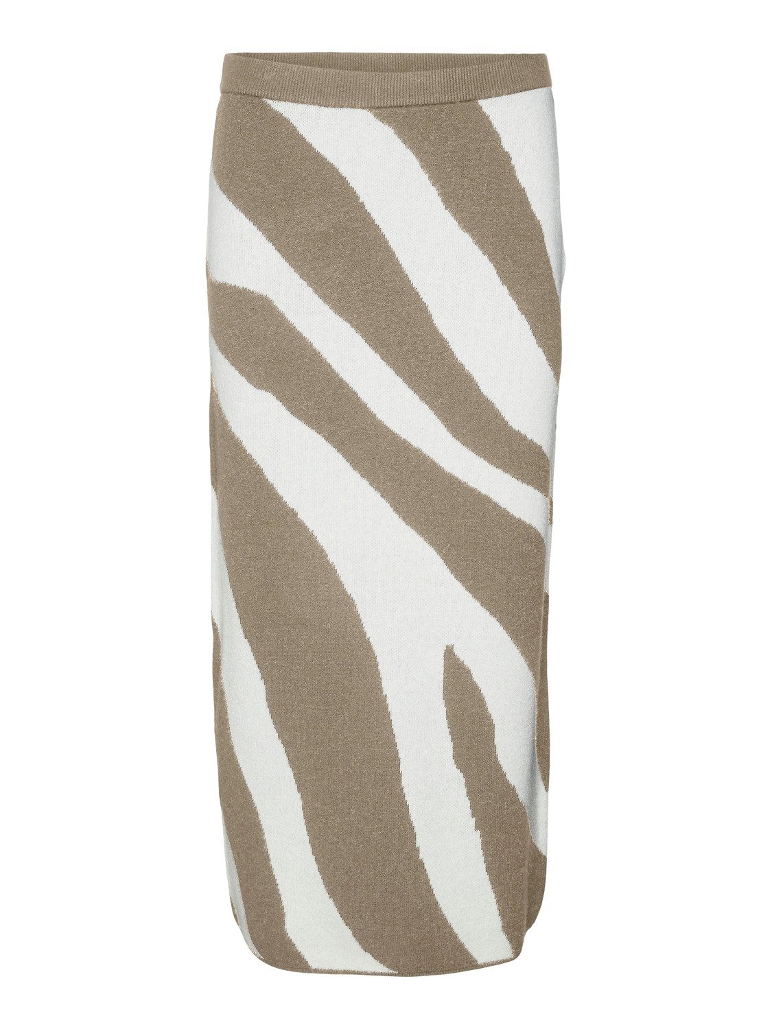 Bleistiftrock VMNANCY NW 7/8 SKIRT BOO Silver Mink/W MELANGE