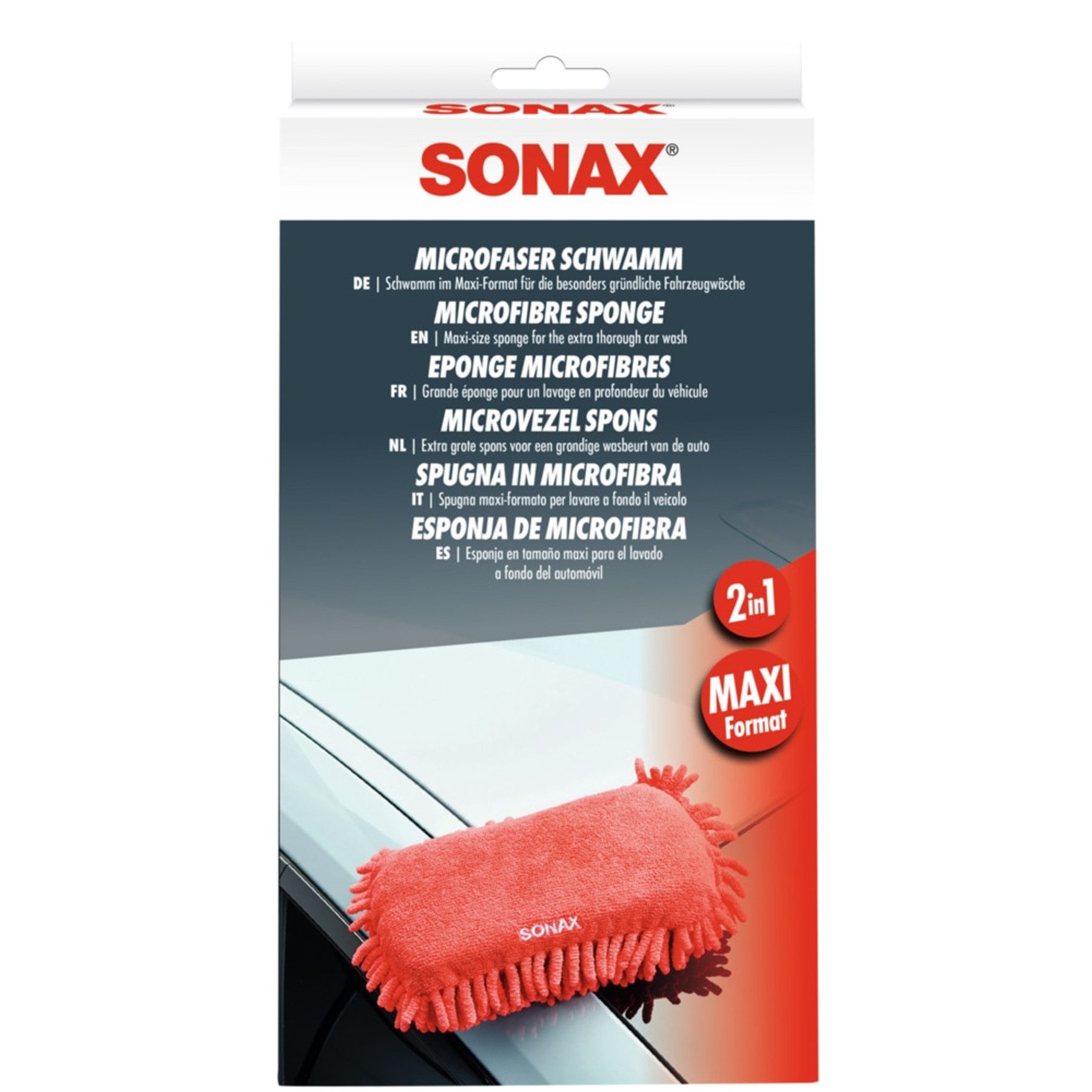 Sonax Autowaschbürste SONAX Microfaser-Schwamm, 04281000