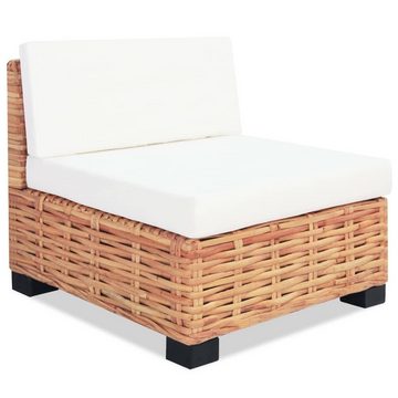 furnicato Garten-Essgruppe Sofagarnitur 27-tlg. Natürliches Rattan