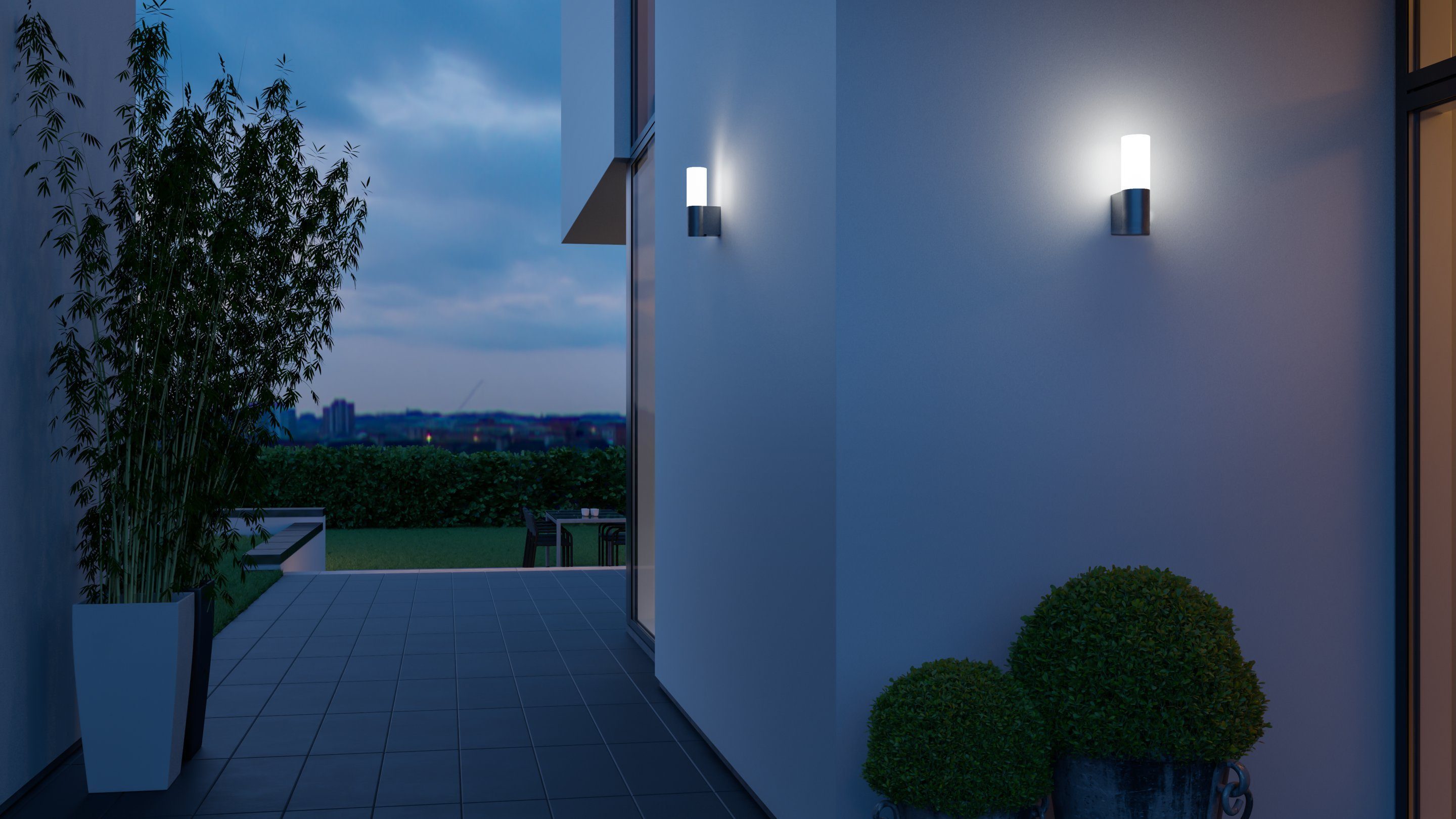 steinel LED Außen-Wandleuchte L 605, ohne Bewegungsmelder, LED fest integriert, Warmweiß, 11,3 W, warmweiß, 729 lm