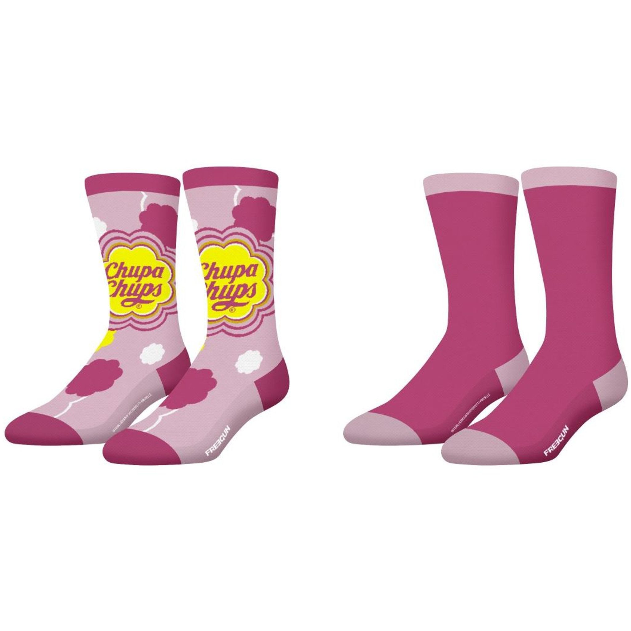 Freegun Freizeitsocken FREEGUN CHUPA CHUPS 2-Pack Lady Socks Big Logo Skull Solid (Socken, Socken)