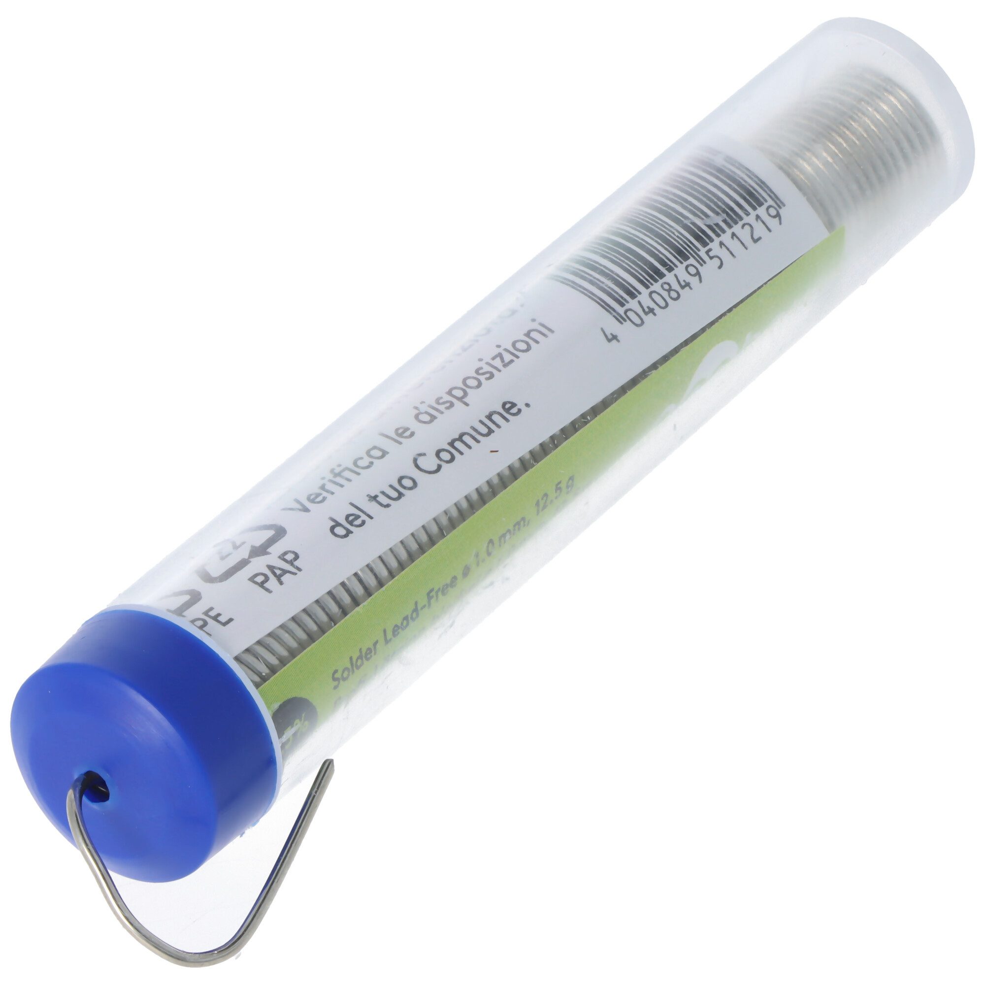 AccuCell Lötkolben Lötzinn praktisch auf der Rolle, Durchmesser 1,0mm, 12,5gramm pro Rol