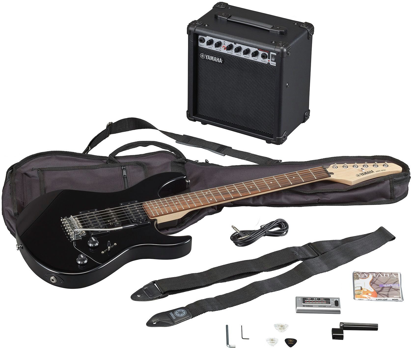 Yamaha E-Gitarre Yamaha ERG-121 GPIIH Gigmaker Paket schwarz, ST, Komplettes Starter-Set