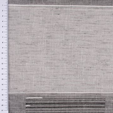 SCHÖNER LEBEN. Stoff Gardinenstoff natürliche Strukturoptik Streifen grau 150cm, pflegeleicht