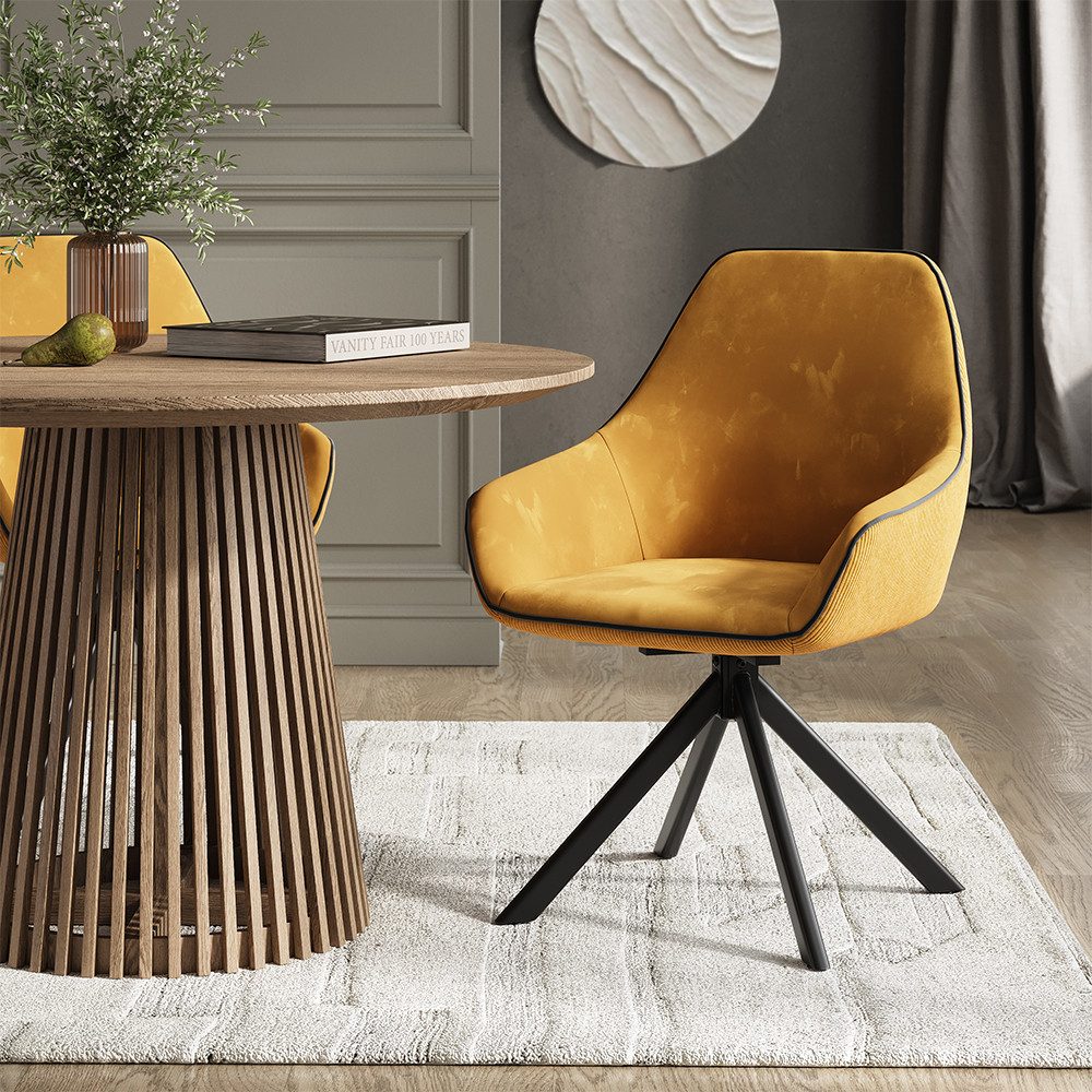 Vicco Esszimmerstuhl Eleganza, Gelb, 60 x günstig online kaufen