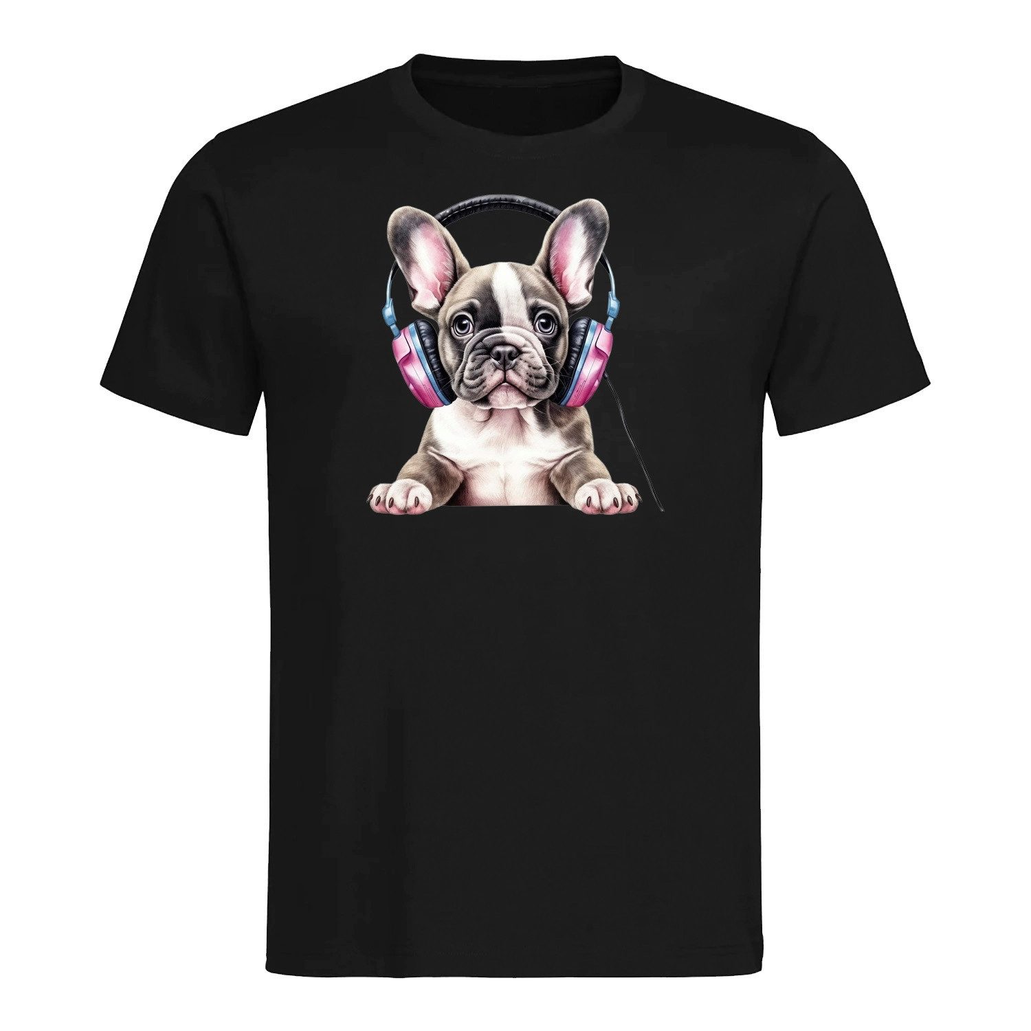 Bullyfriend T-Shirt Bullyfriend T-Shirt mit Französische Bulldogge Frontprint Aus Baumwolle