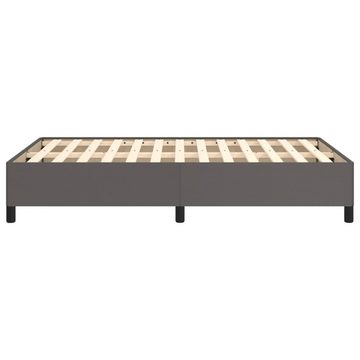 vidaXL Bett Bettgestell Grau 120x190 cm Kunstleder