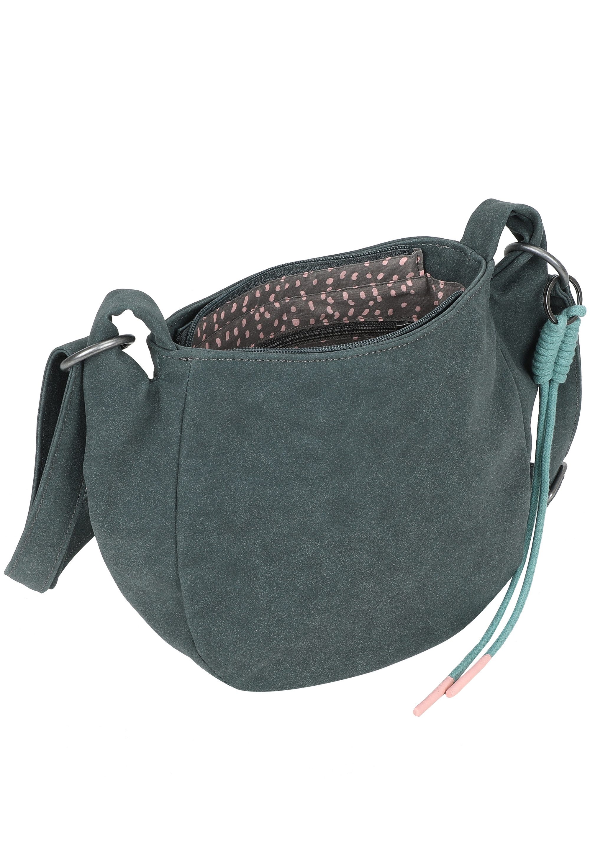 Fritzi aus Preußen Schultertasche Sue02 Suede Jacky Soft Dark Anthra, mit modischer Kordelschnur